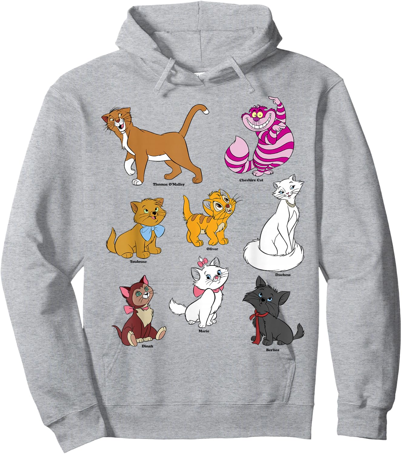 Disney Mickey And Friends Cats Portraits Hoodie - Hoodie | Ash