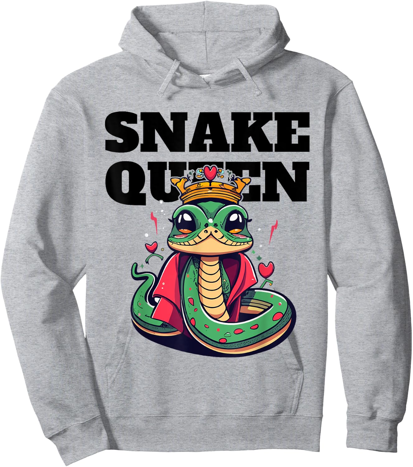 Snake Queen | Girls Snake Lover | Snake Hoodie - Hoodie | Ash
