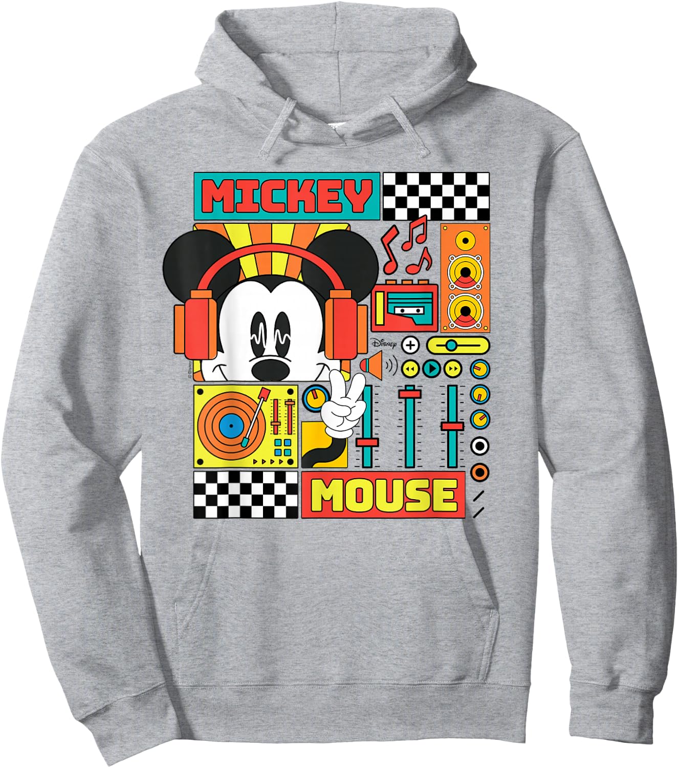 Mickey Mouse - Rhythm Waves Music DJ Hoodie - Hoodie | Ash