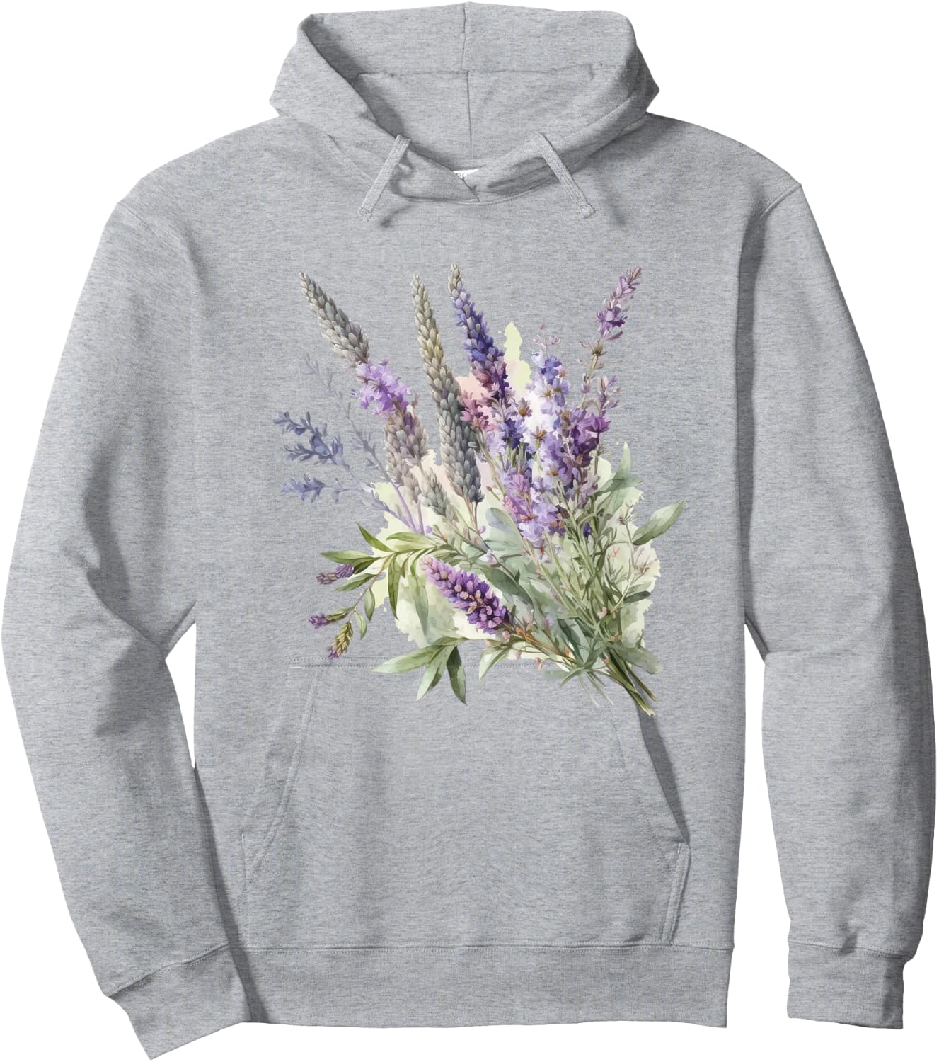 Lavender Plant Herb Flower Floral Hoodie - Hoodie | Ash