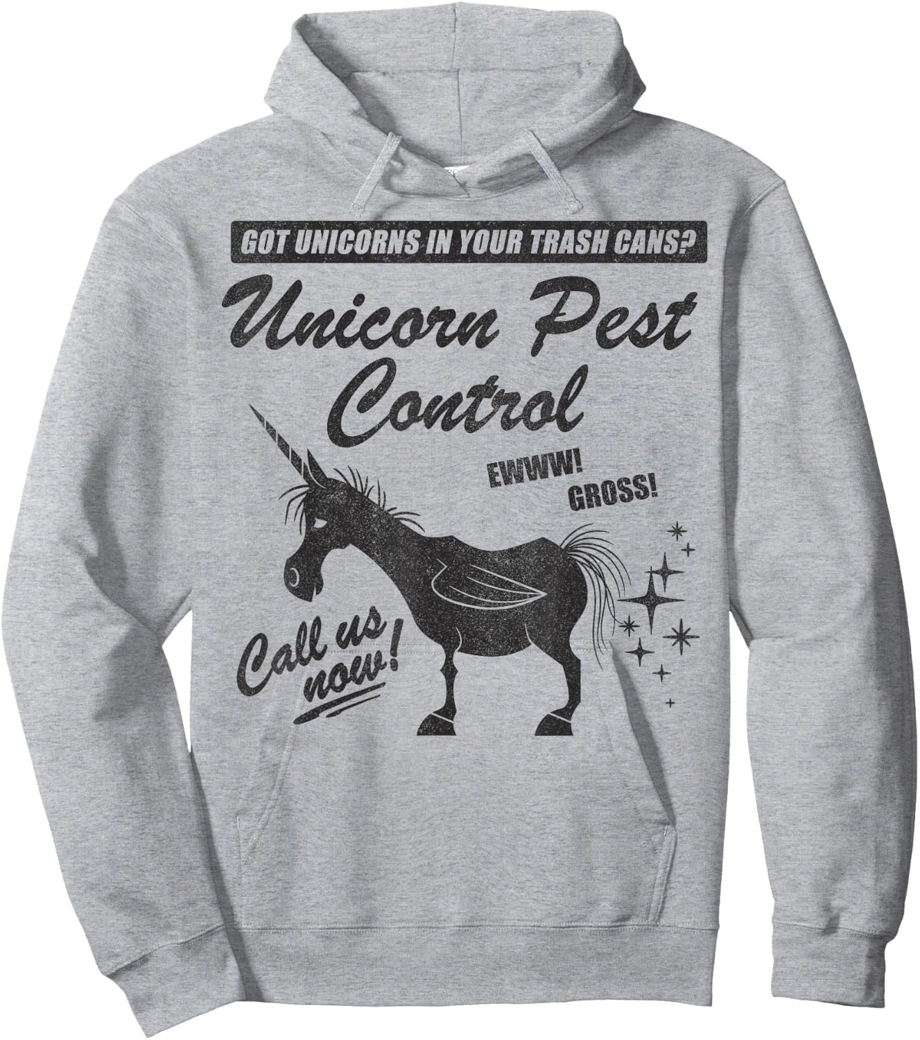 Disney Pixar Onward Unicorn Pest Control Hoodie - Hoodie | Ash
