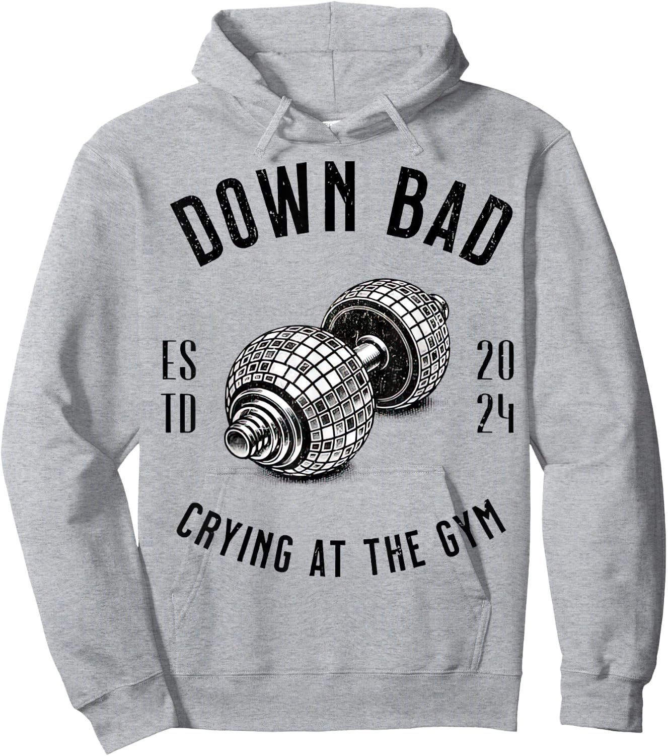 Down Bad Crying At The Gym Hoodie - Hoodie | Ash