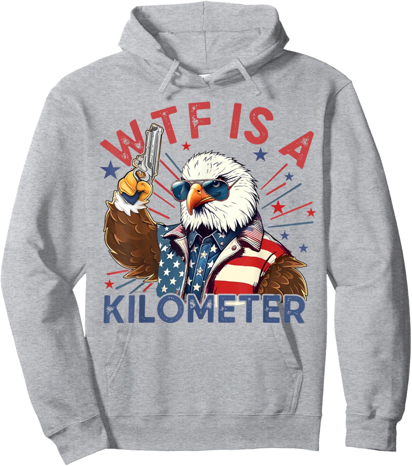 WTF Is A Kilometer Eagles Hoodie - Hoodie | Ash