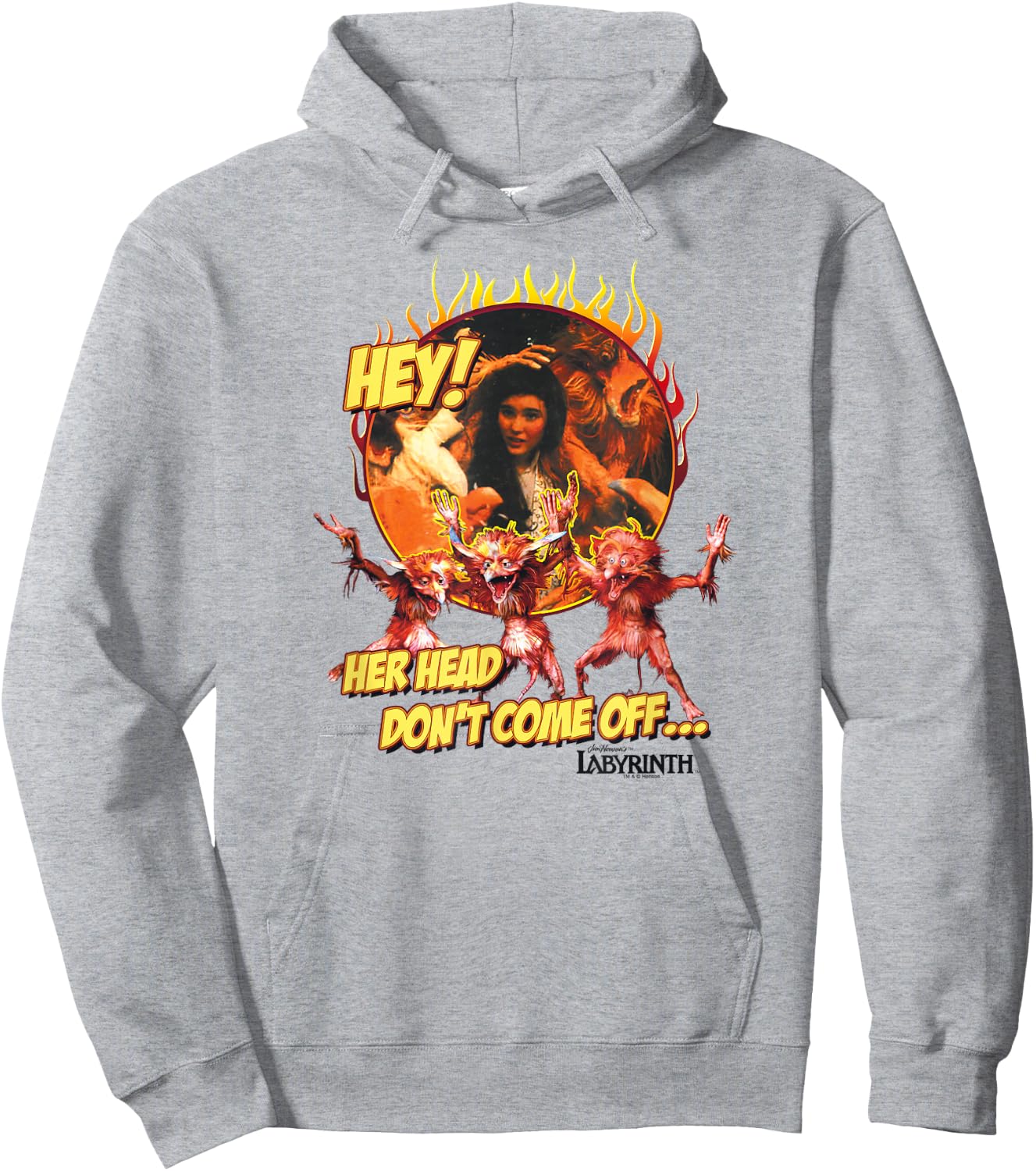 Labyrinth Head Dont Come Off Hoodie - Hoodie | Ash