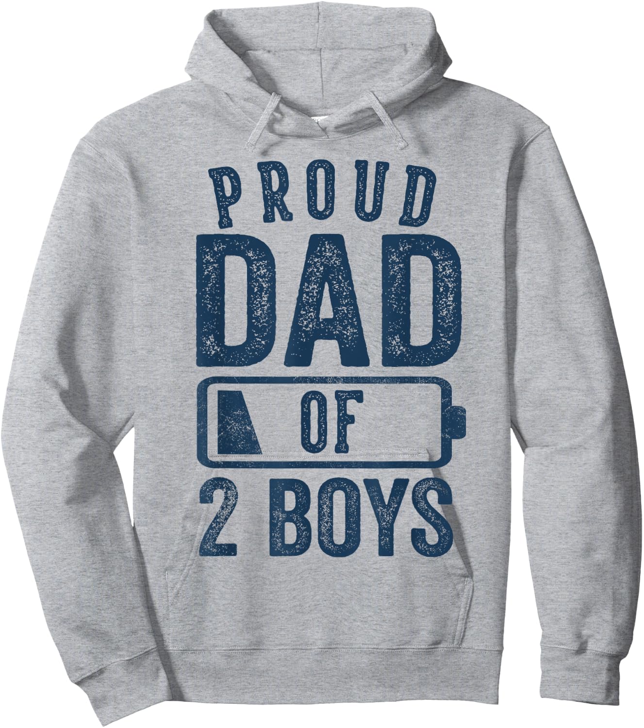 Proud Dad of 2 Boys Gifts Daddy of Two Sons Hoodie - Hoodie | Ash