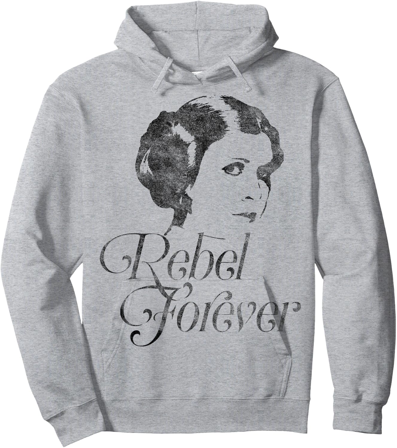 Star Wars Princess Leia Rebel Forever Portrait Hoodie - Hoodie | Ash