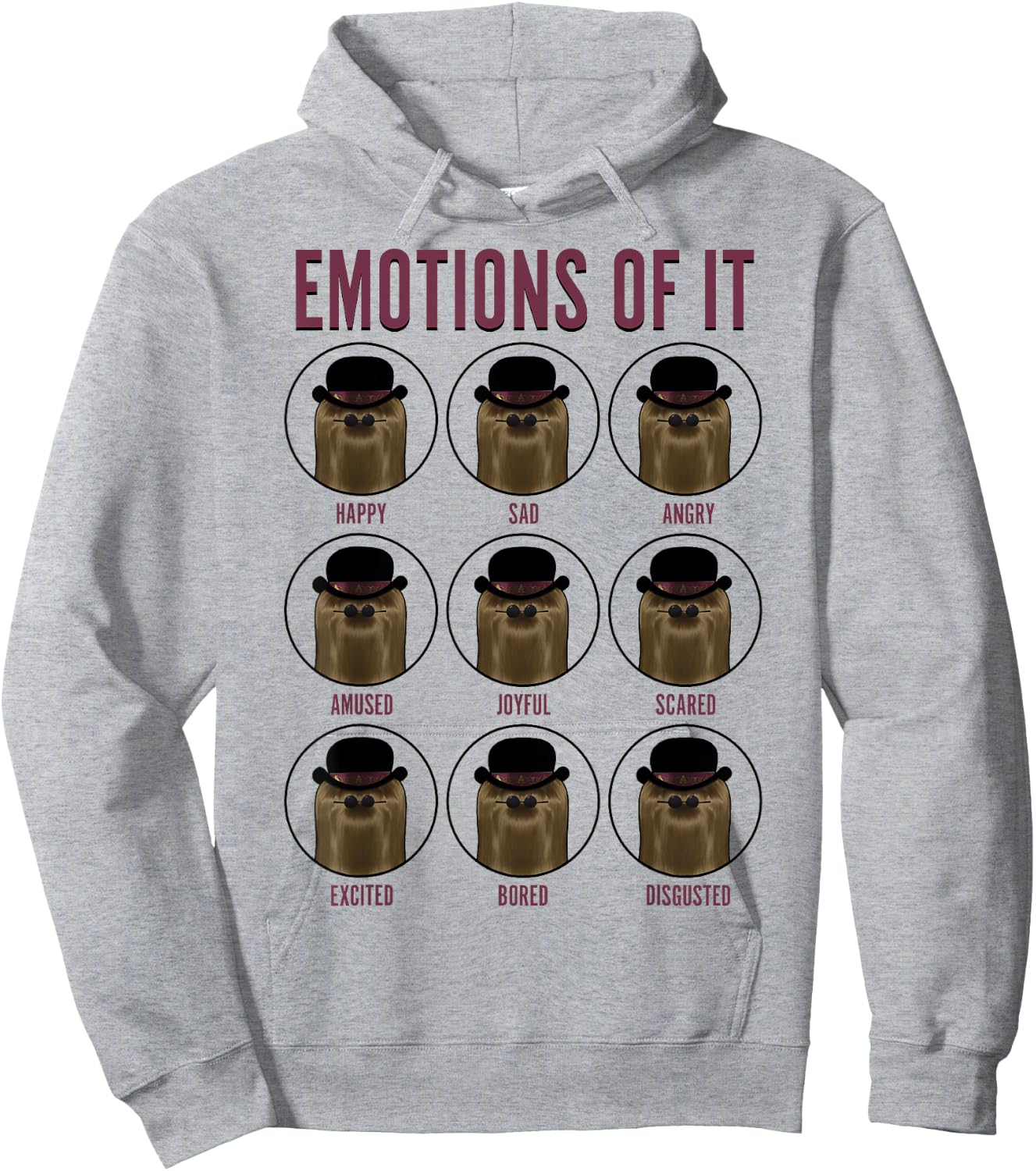 The Addams Family Emotions Of Cousin It Hoodie - Hoodie | Ash