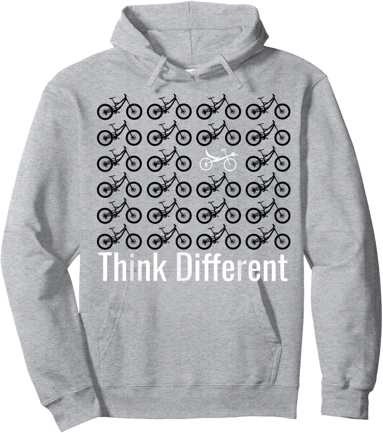 Recumbent Bike Bicycle Cycling Hoodie - Hoodie | Ash