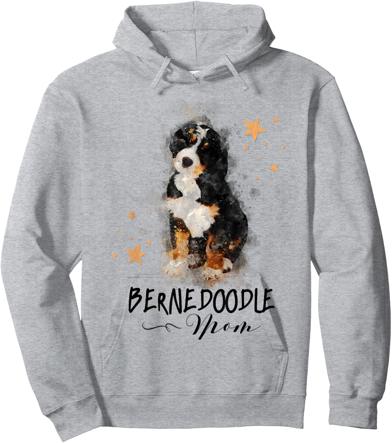 Watercolor Bernedoodle Mom Doodle Lover Gift Hoodie - Hoodie | Ash