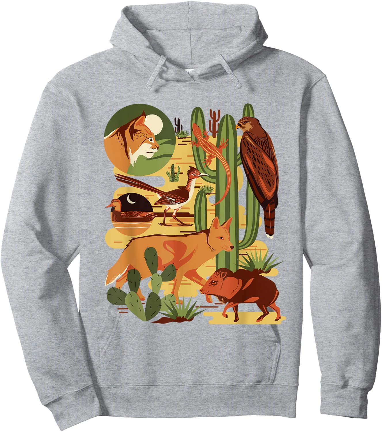 Southwestern Nature Sonoran Desert Animal Lover Hoodie - Hoodie | Ash