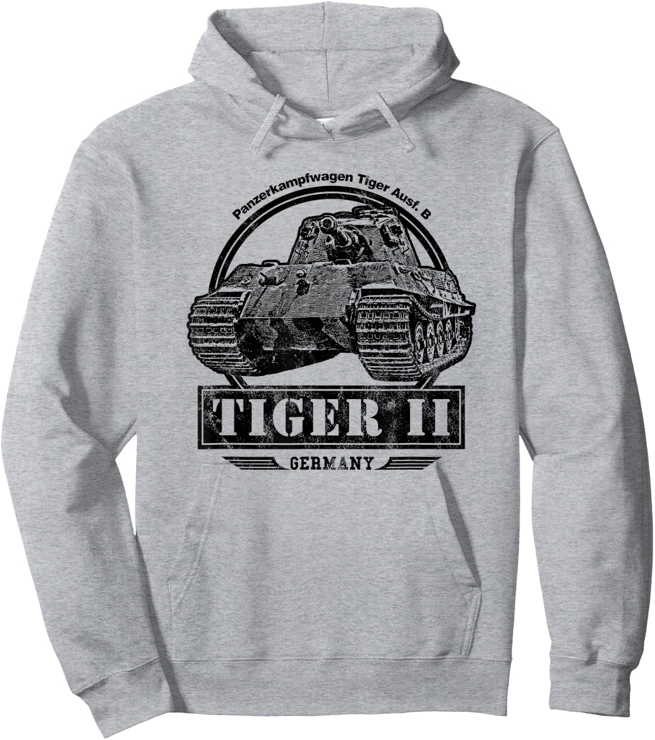 Tiger II - WW2 Tank Hoodie - Hoodie | Ash