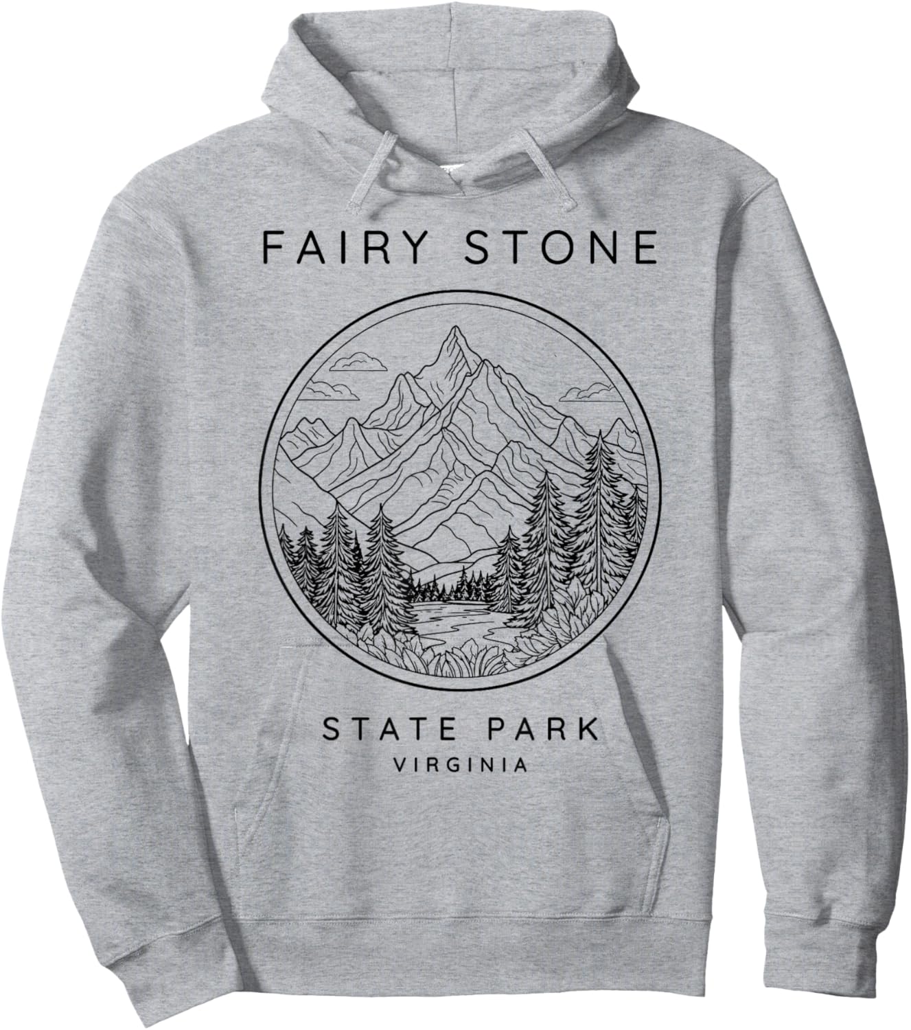 Fairy Stone State Park Vintage Hoodie - Hoodie | Ash