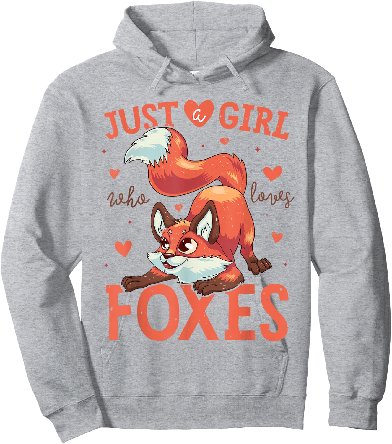 Just a Girl Who Loves Foxes Art Cute Fox Women Hoodie - Hoodie | Ash