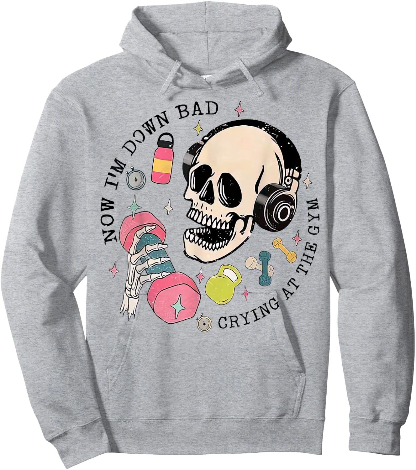 Down Bad Crying At The Gym Hoodie - Hoodie | Ash