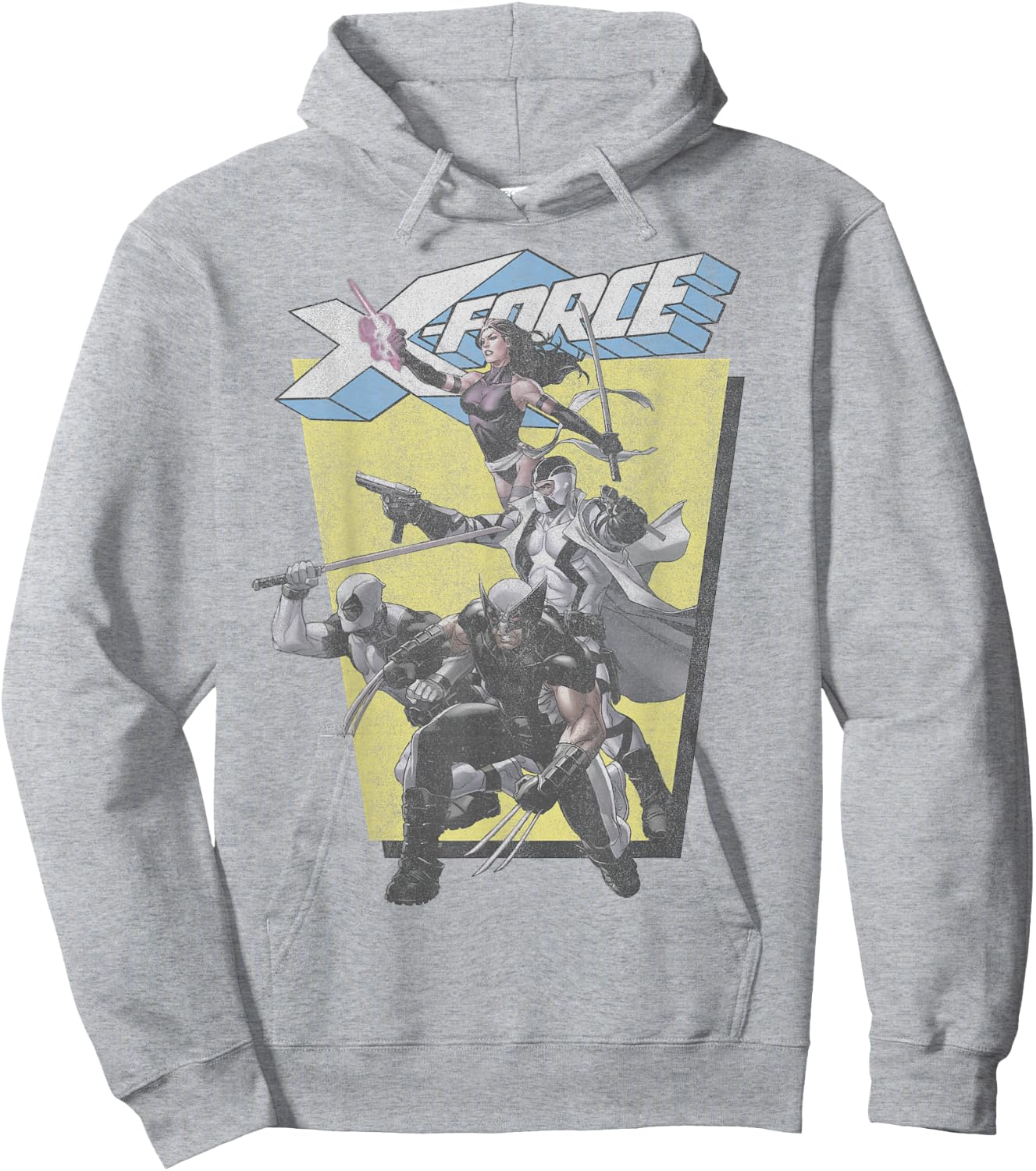 Marvel Deadpool X-Force Group Shot Action Pose Hoodie - Hoodie | Ash