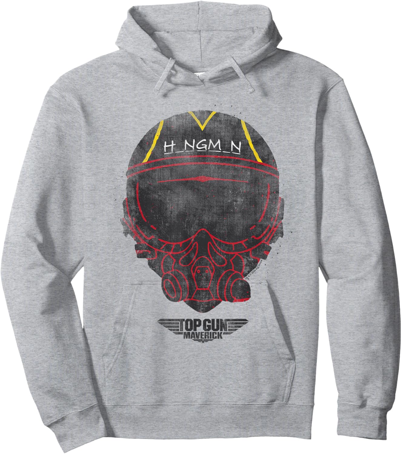 Top Gun Hangman Helmet , Small, Grey Hoodie - Hoodie | Ash