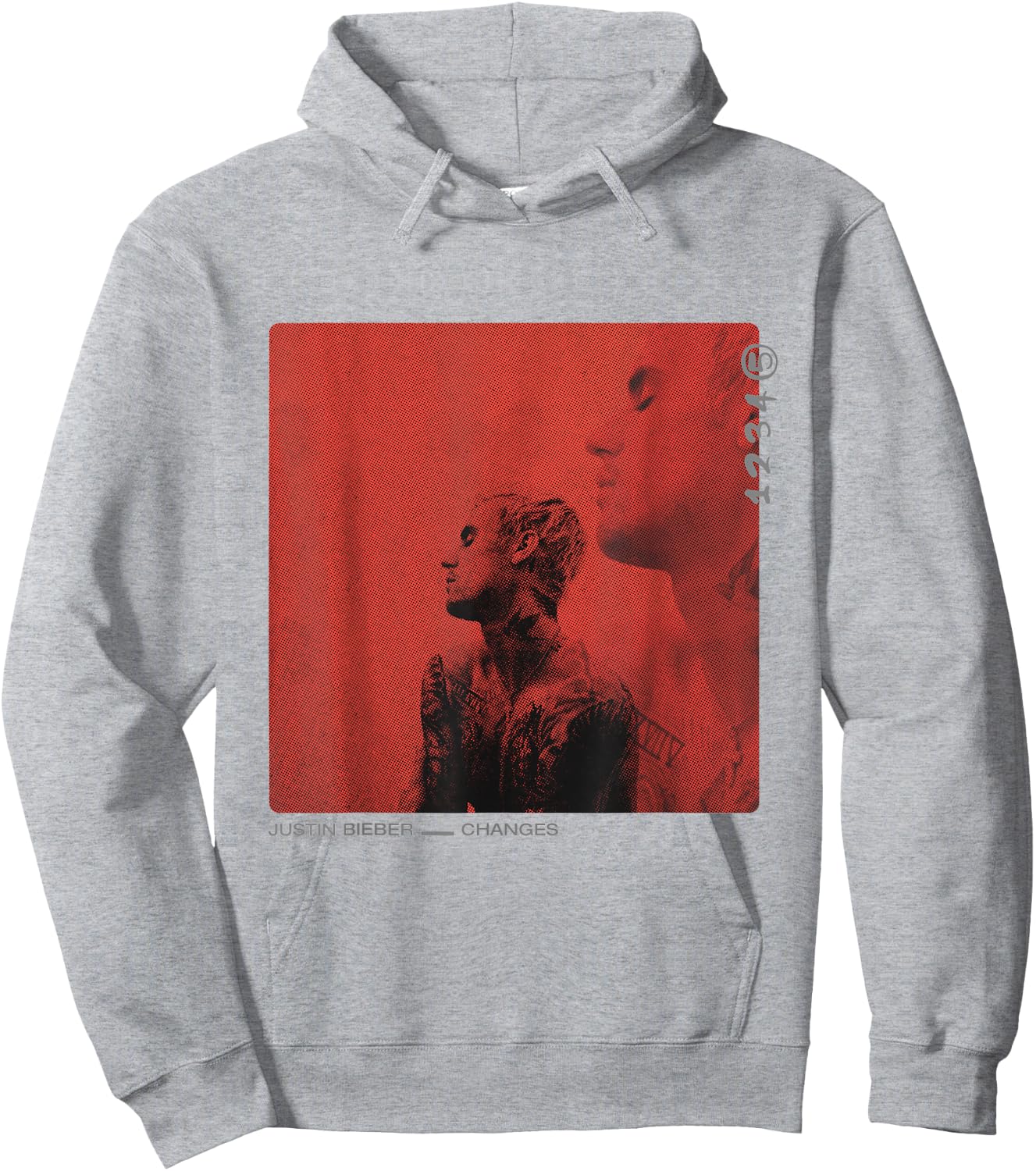 Justine Bieber Red Cover Hoodie - Hoodie | Ash