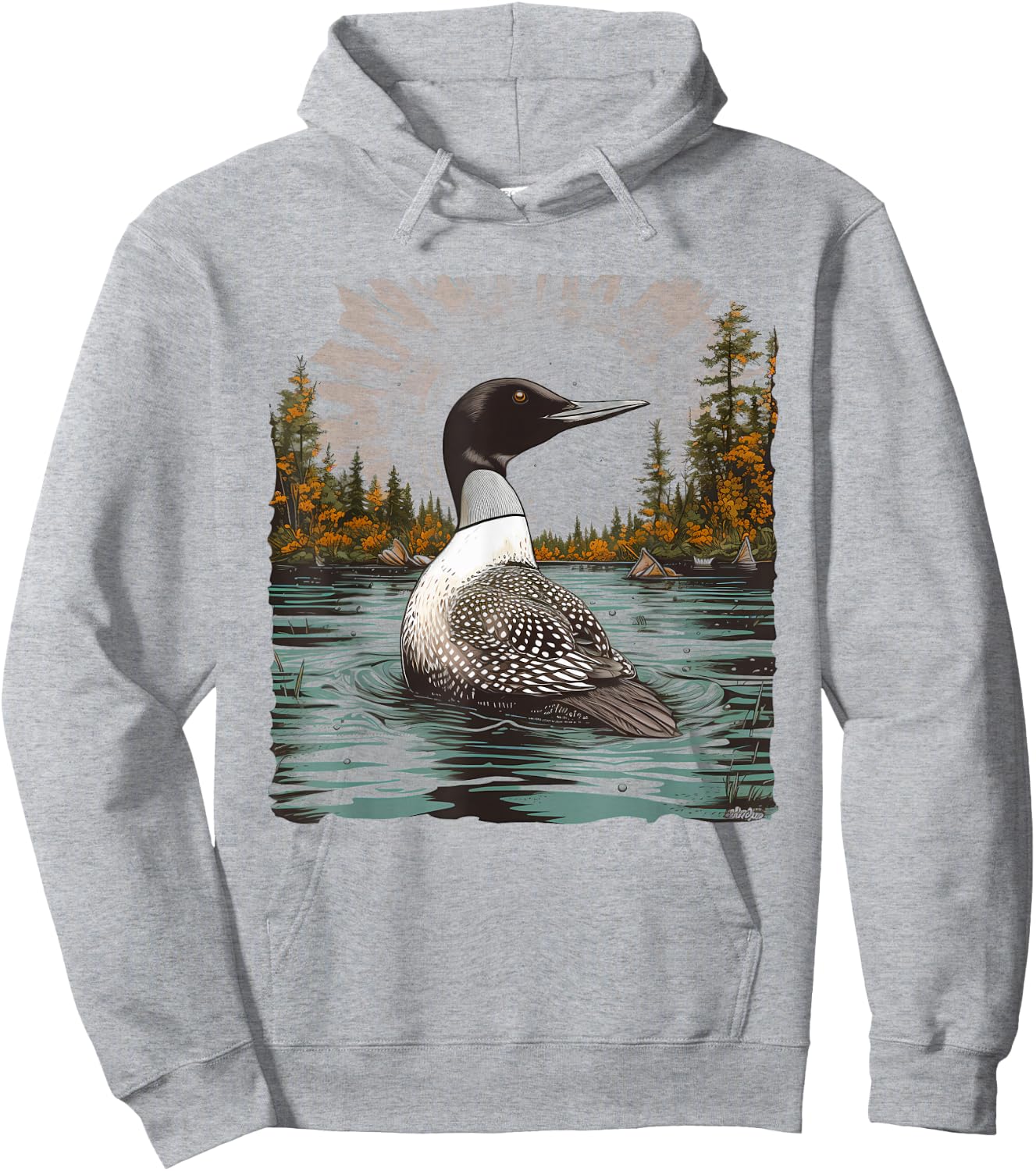 Retro Style Loon Hoodie - Hoodie | Ash