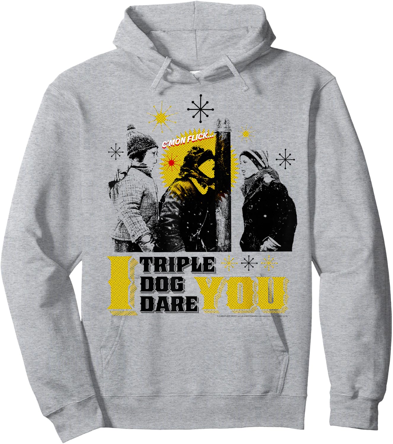 A Christmas Story I Triple Dog Dare You Hoodie - Hoodie | Ash