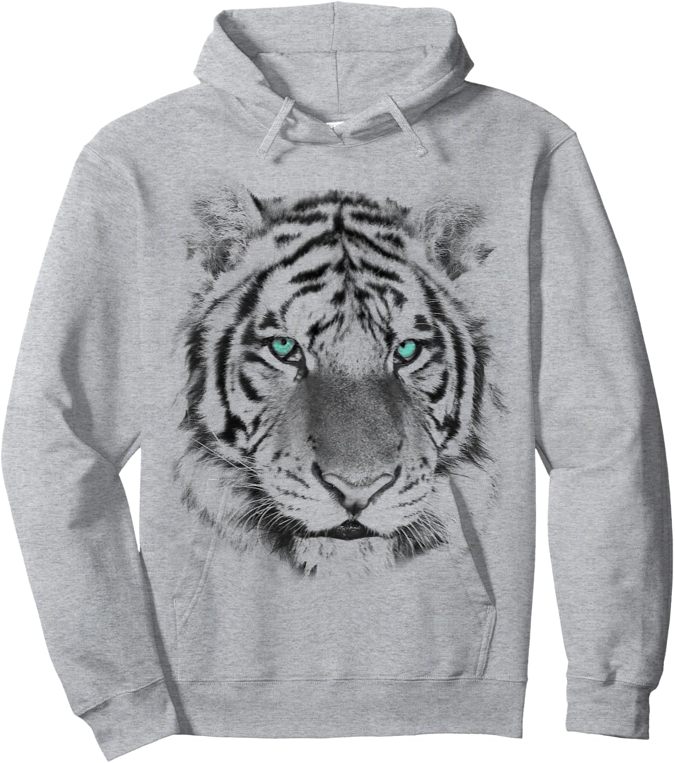 Tiger Vintage Style | Distressed Trendy Graphic Hoodie - Hoodie | Ash
