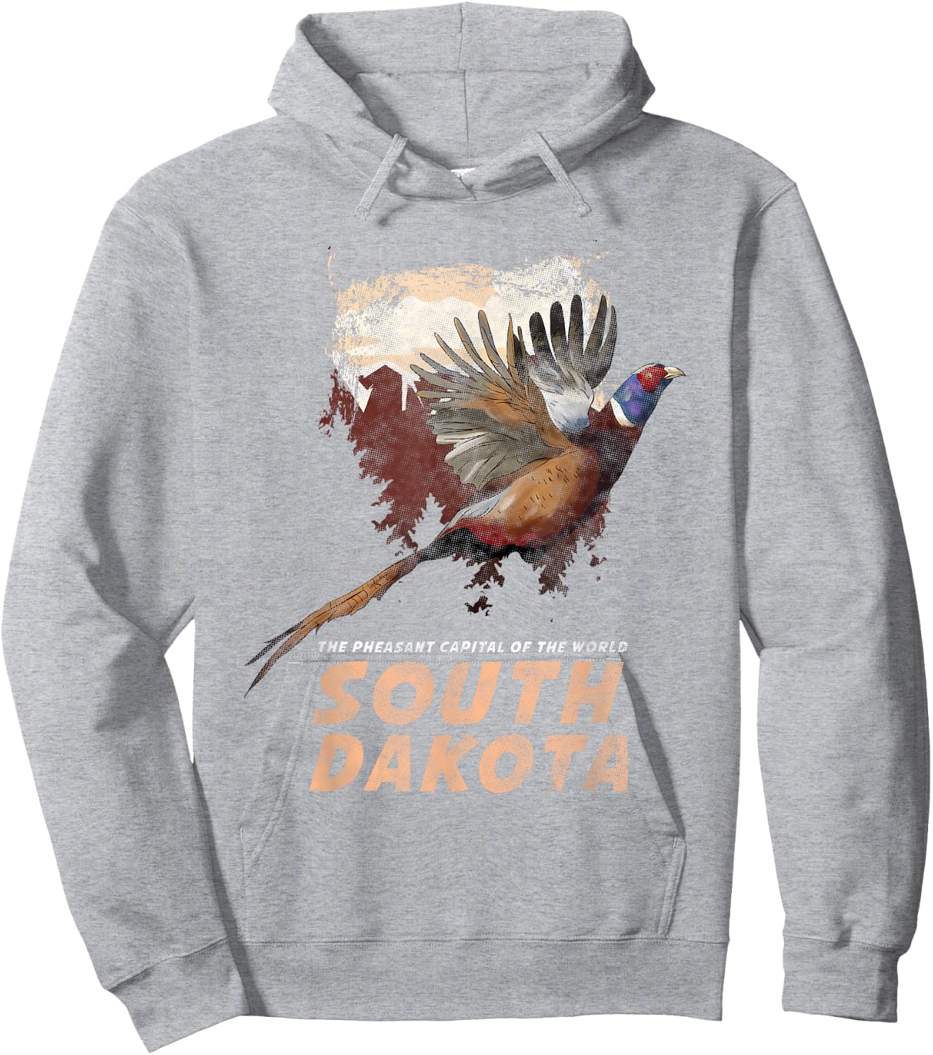 Pheasant Hunting t Upland Midwest outdoorsmen Hoodie - Hoodie | Ash