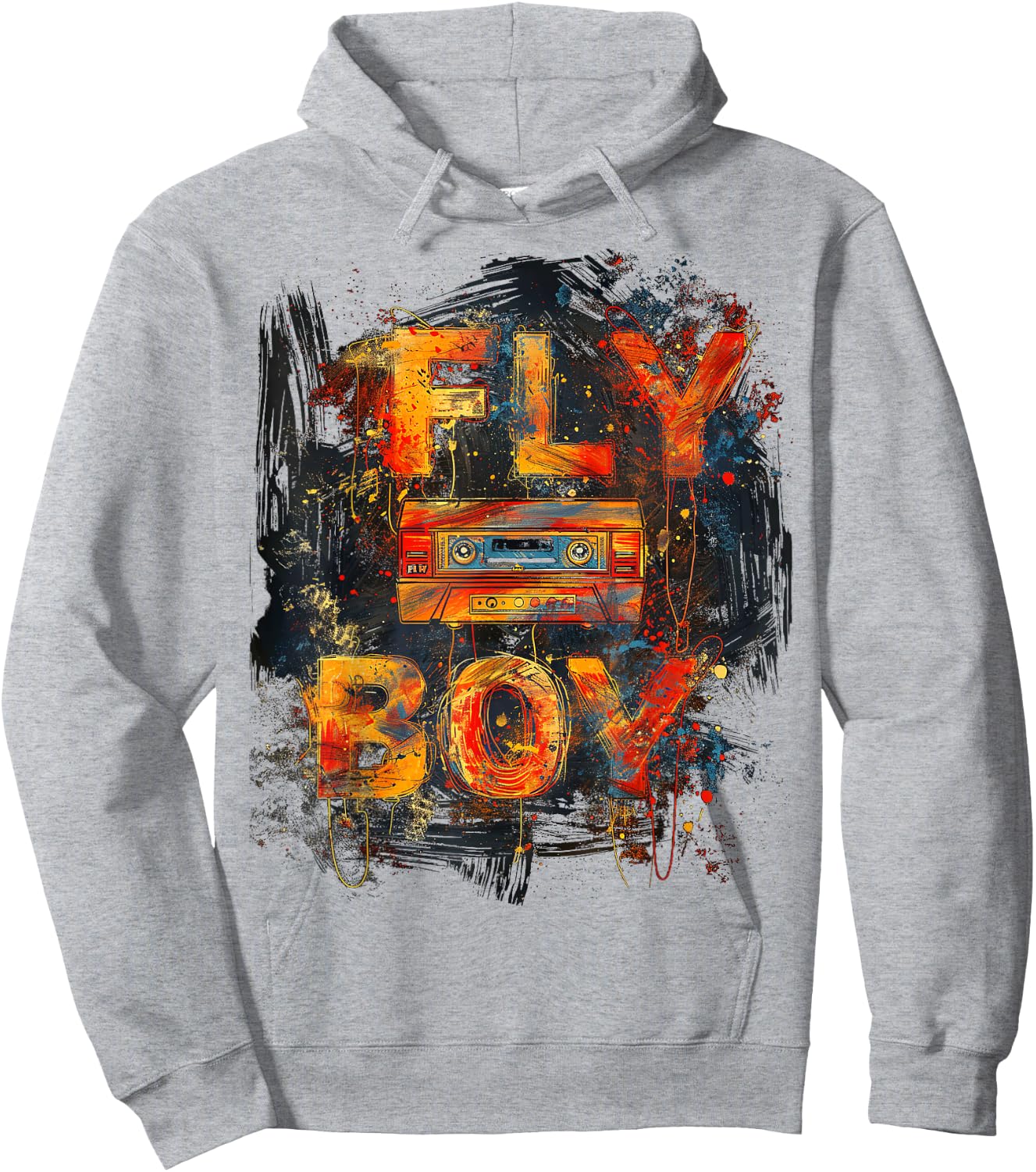 Fly Boy Hip Hop 80s 90s Urban Graffiti Style Hoodie - Hoodie | Ash