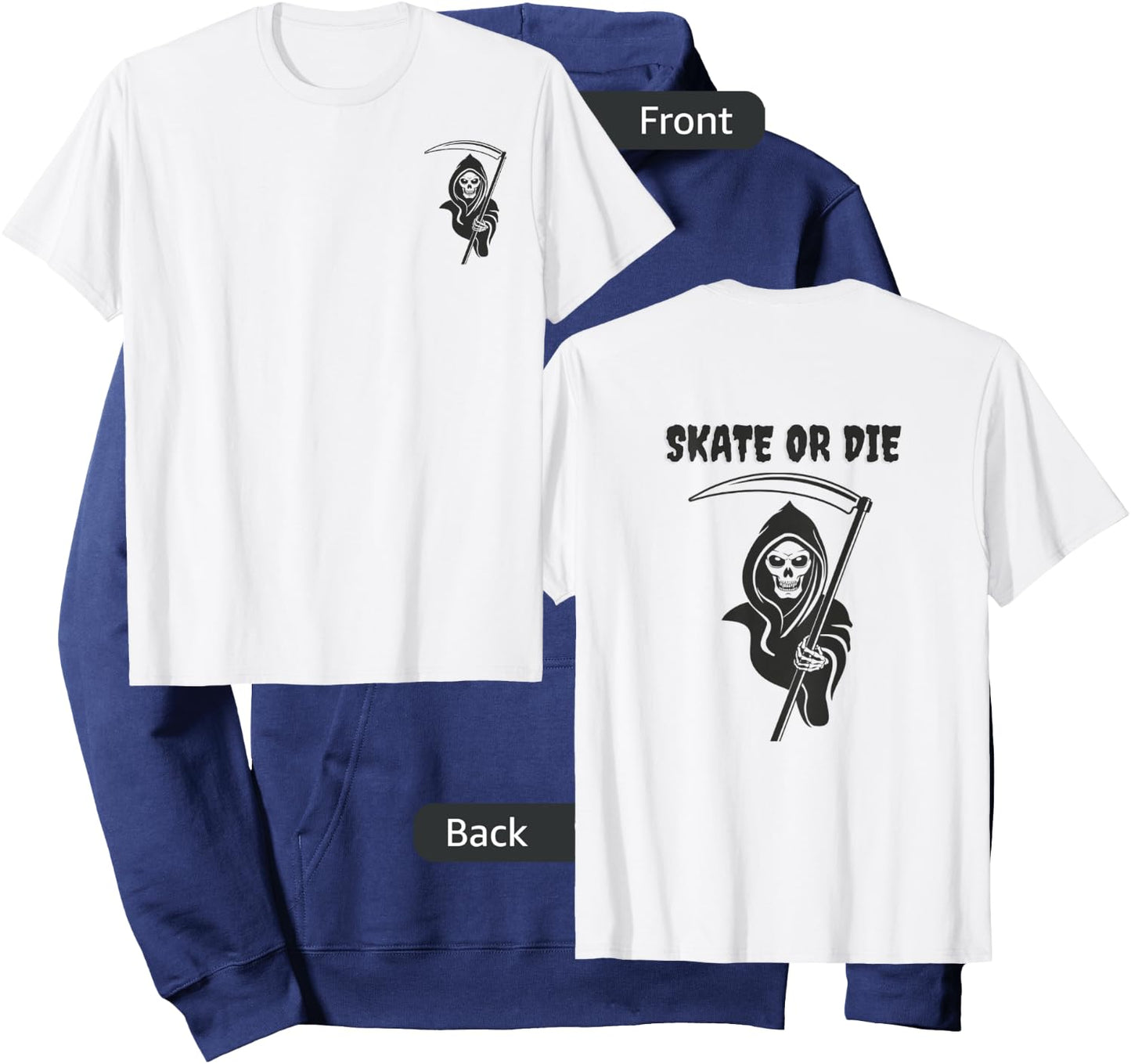 Skate or die reaper Hoodie - Hoodie | Navy