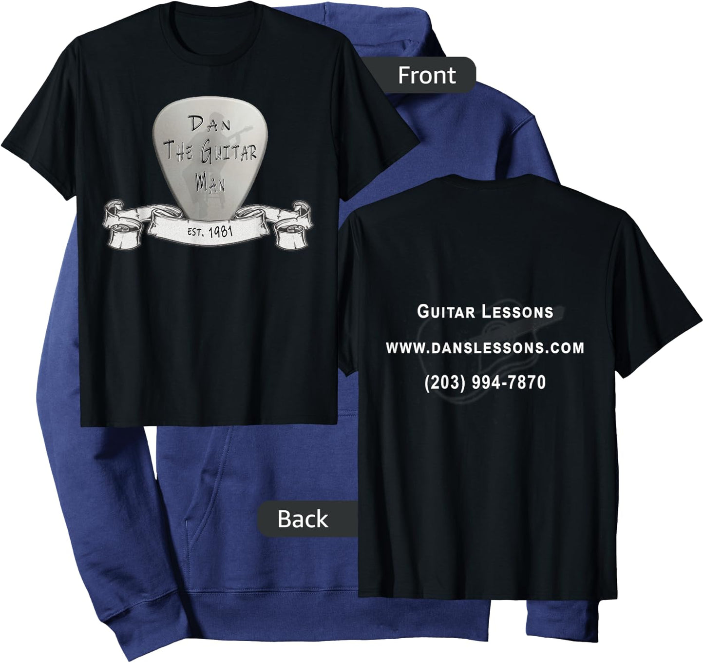 Dan The Guitar Man Hoodie - Hoodie | Navy
