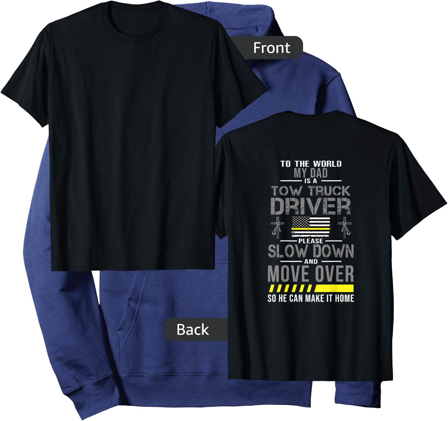 My Dad Is A Tow Truck Operator Hoodie - Hoodie | Navy