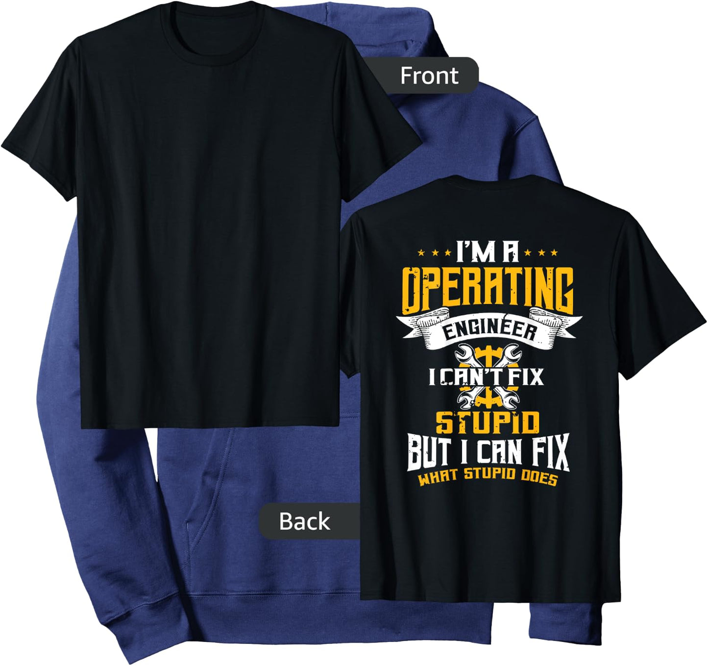 Operating Engineers Design On Back Of Clothing Hoodie - Hoodie | Navy