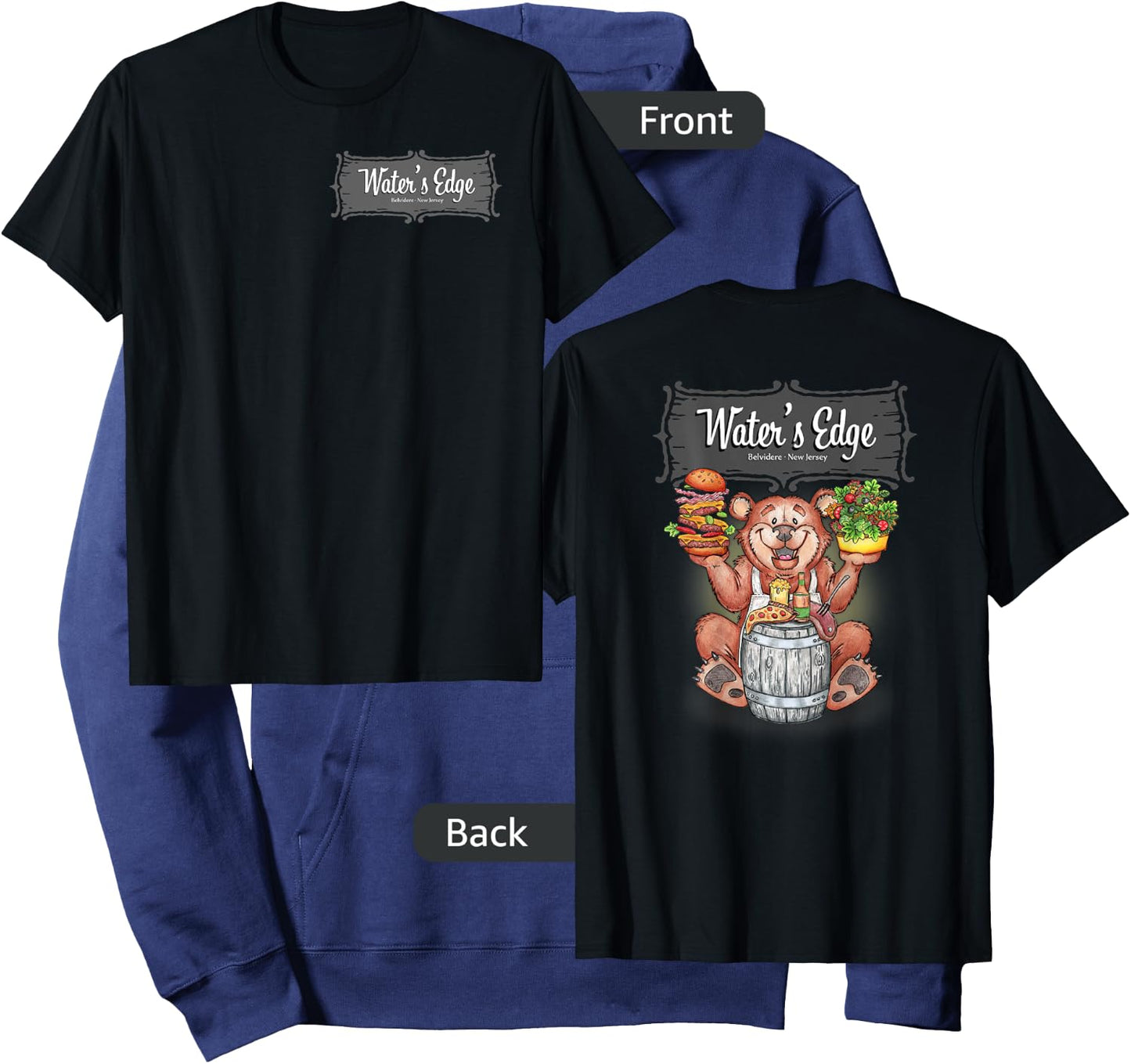 WATERS EDGE, restaurant Hoodie - Hoodie | Navy