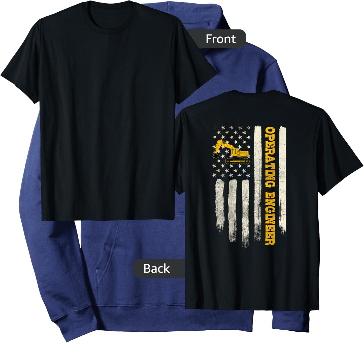 Operating Engineers Design On Back Of Clothing Hoodie - Hoodie | Navy