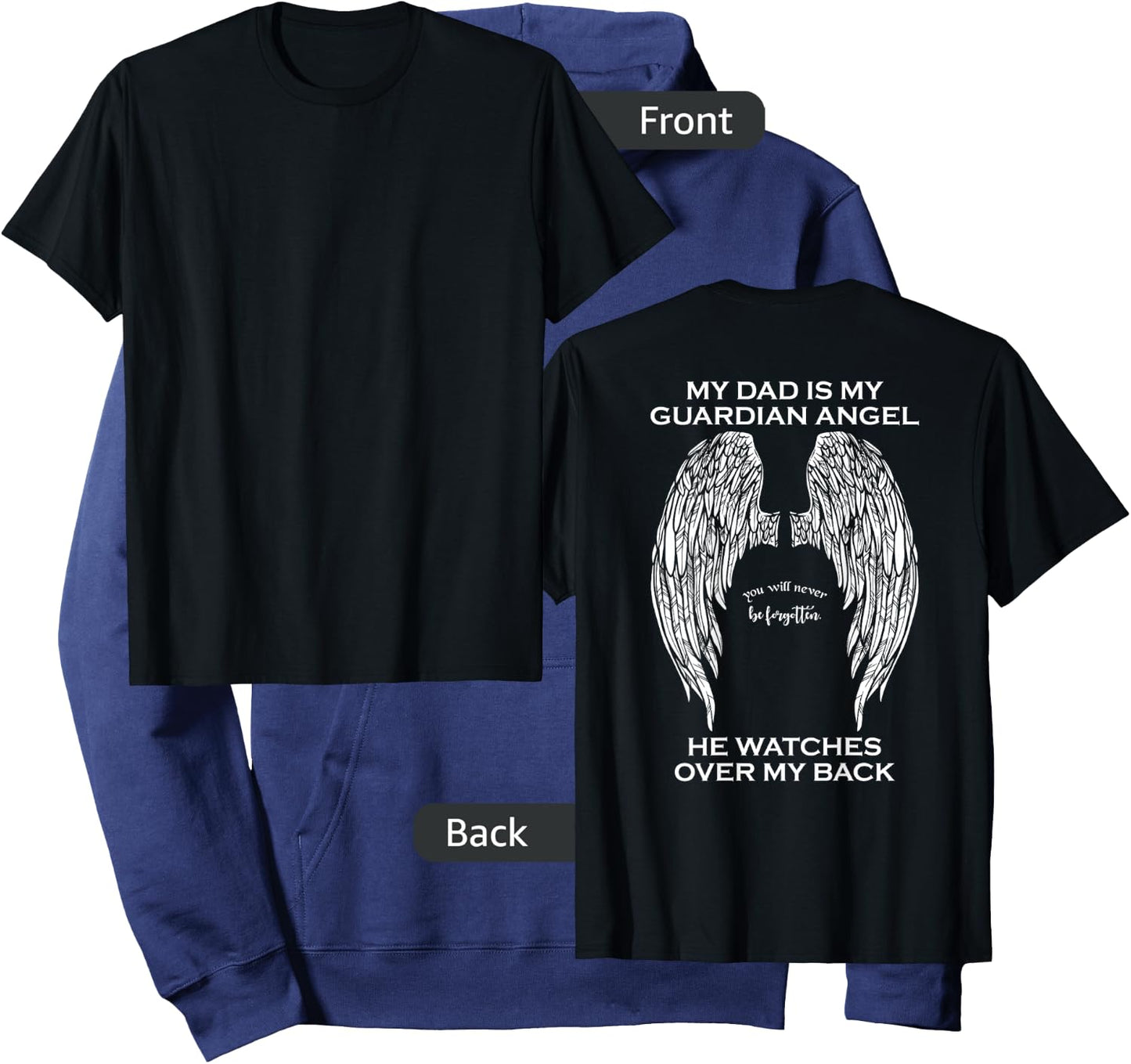 My Dad is My Guardian Angel Hoodie - Hoodie | Navy