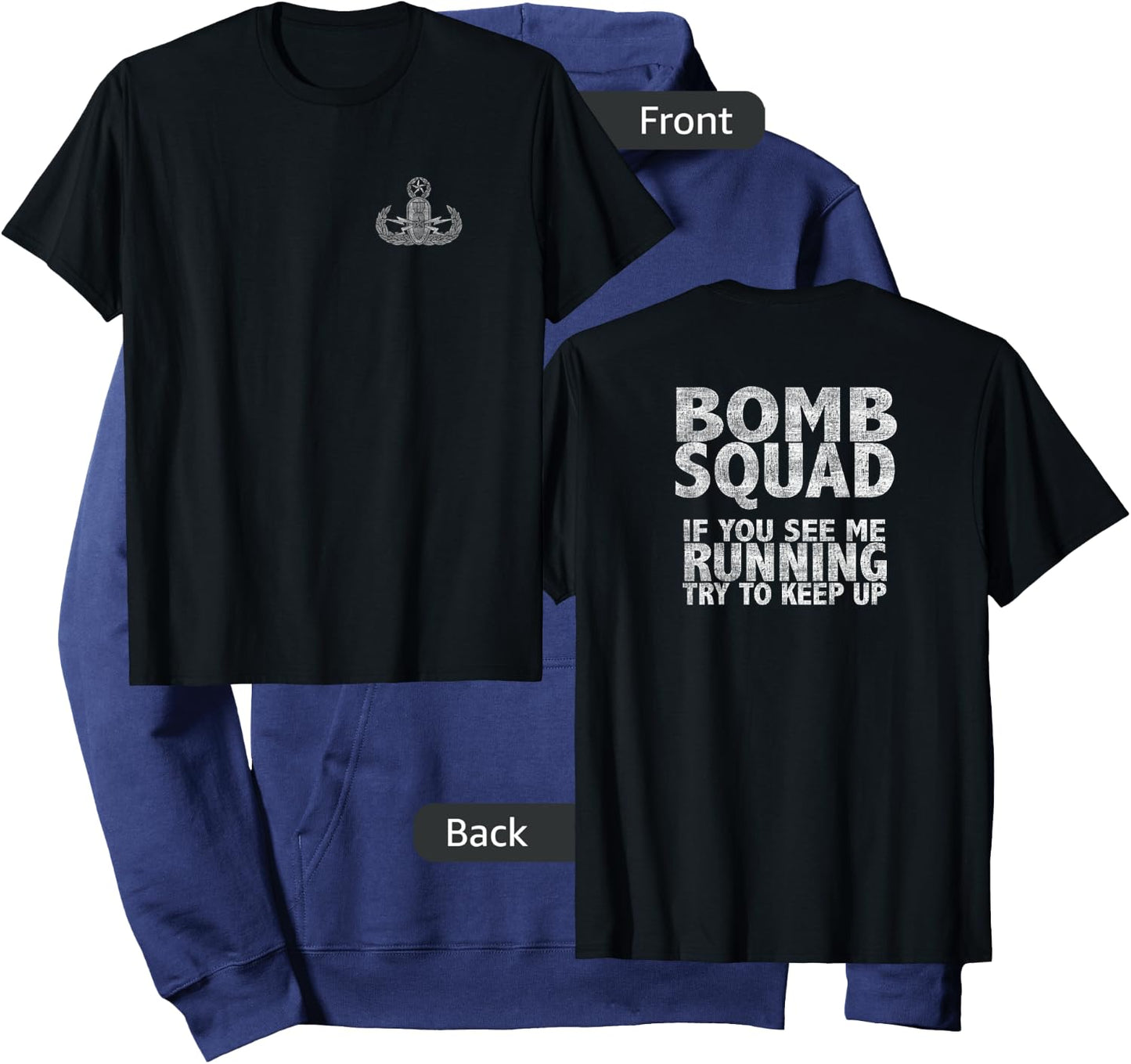 Bomb Squad If You See Me Running EOD Hoodie - Hoodie | Navy