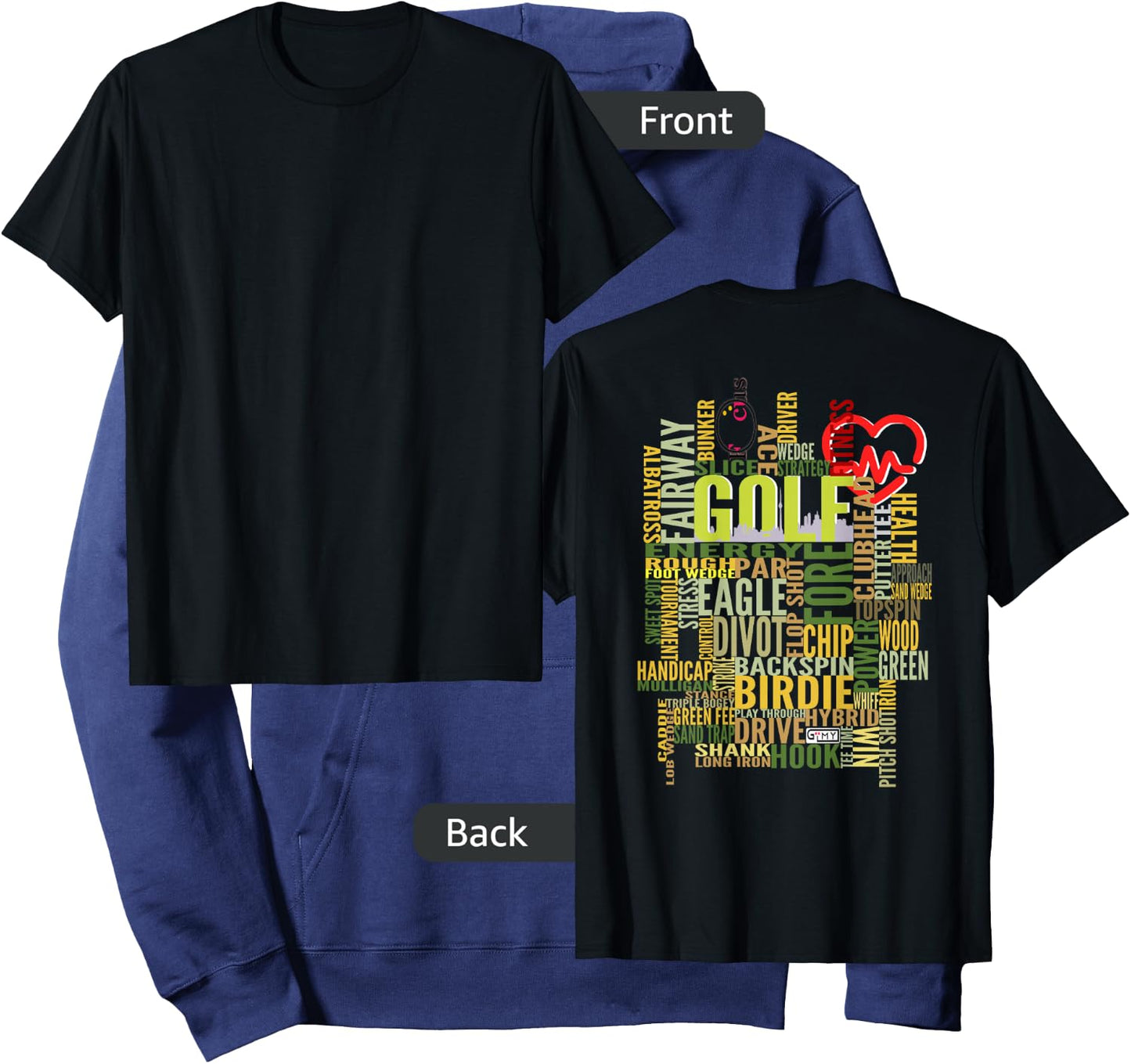 Golf Addict, Golf Lover, Golf Words Hoodie - Hoodie | Navy