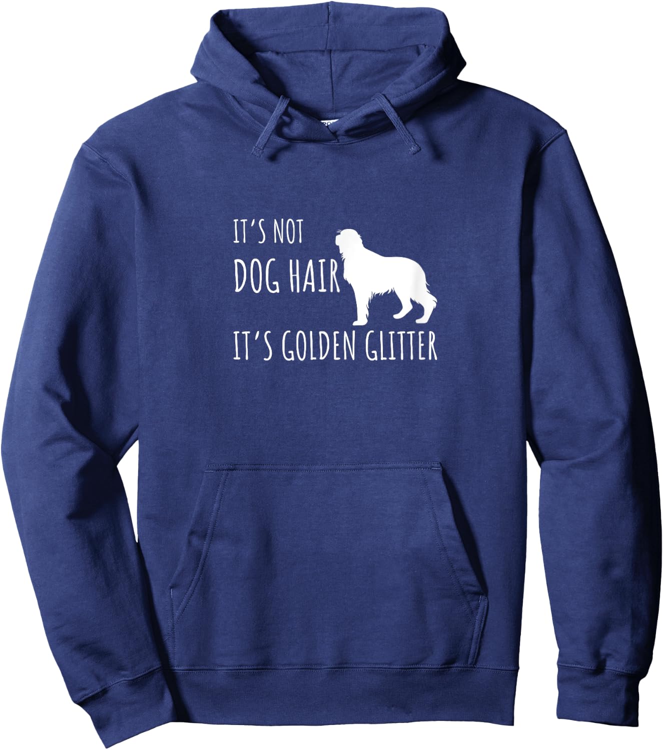 It's not Dog Hair it's Golden Gliter Dog lover Hoodie - Hoodie | Navy