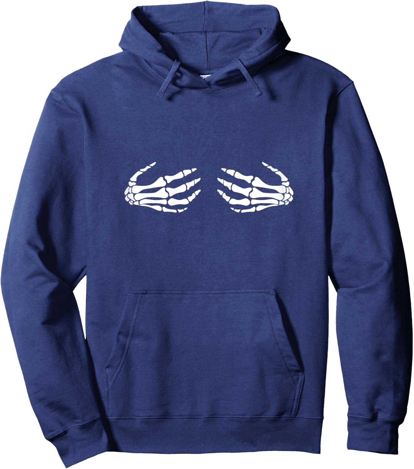 Funny Skeleton Skull Hand on chest Hoodie - Hoodie | Navy