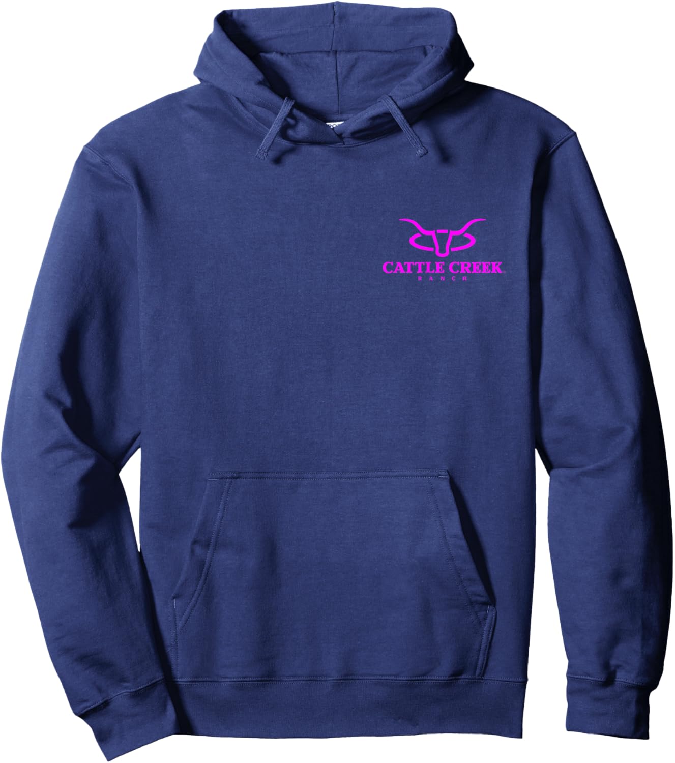 Cattle Creek Original Ranching Pink Logo Hoodie - Hoodie | Navy