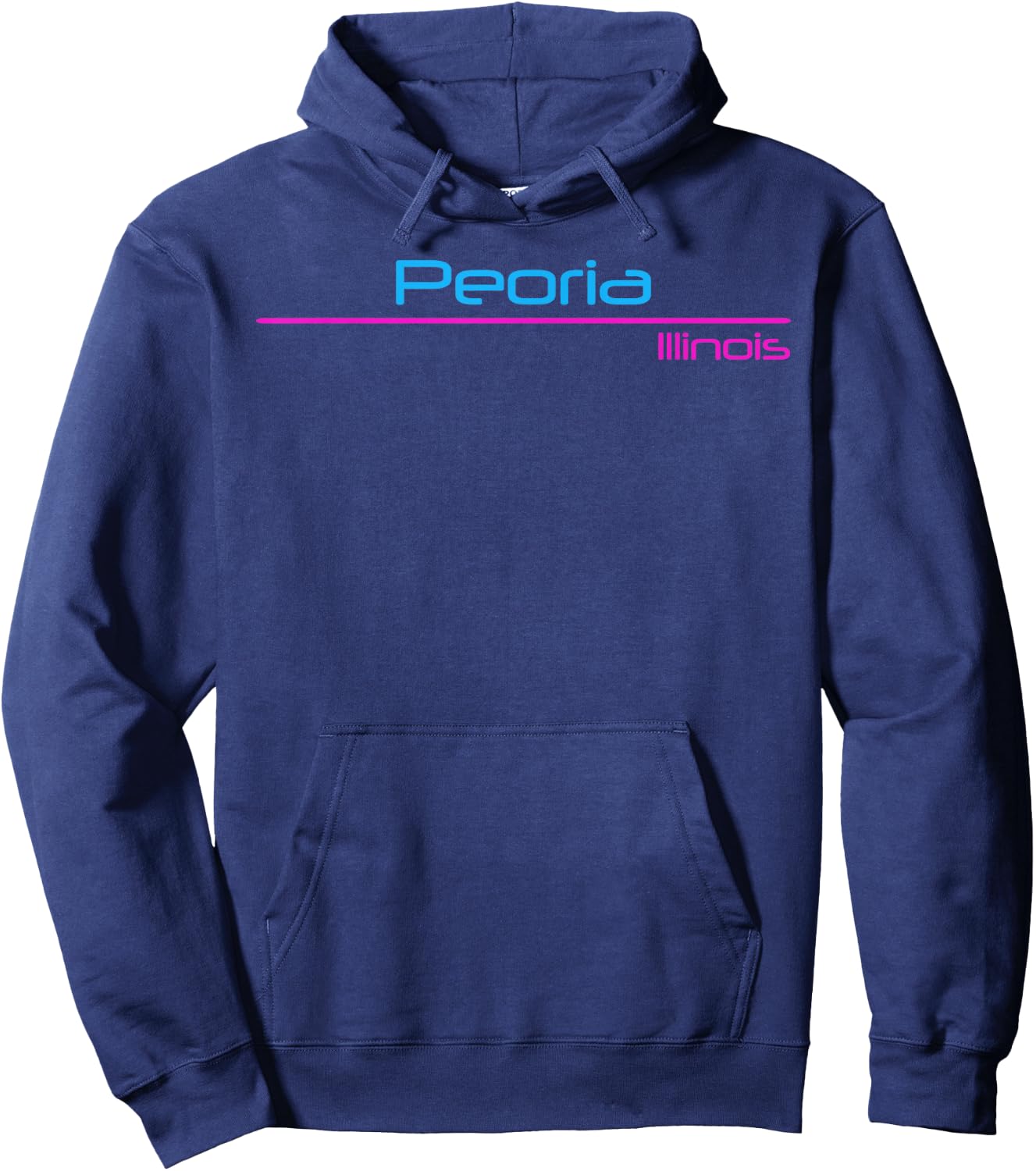 Retro Peoria Illinois Hoodie - Hoodie | Navy