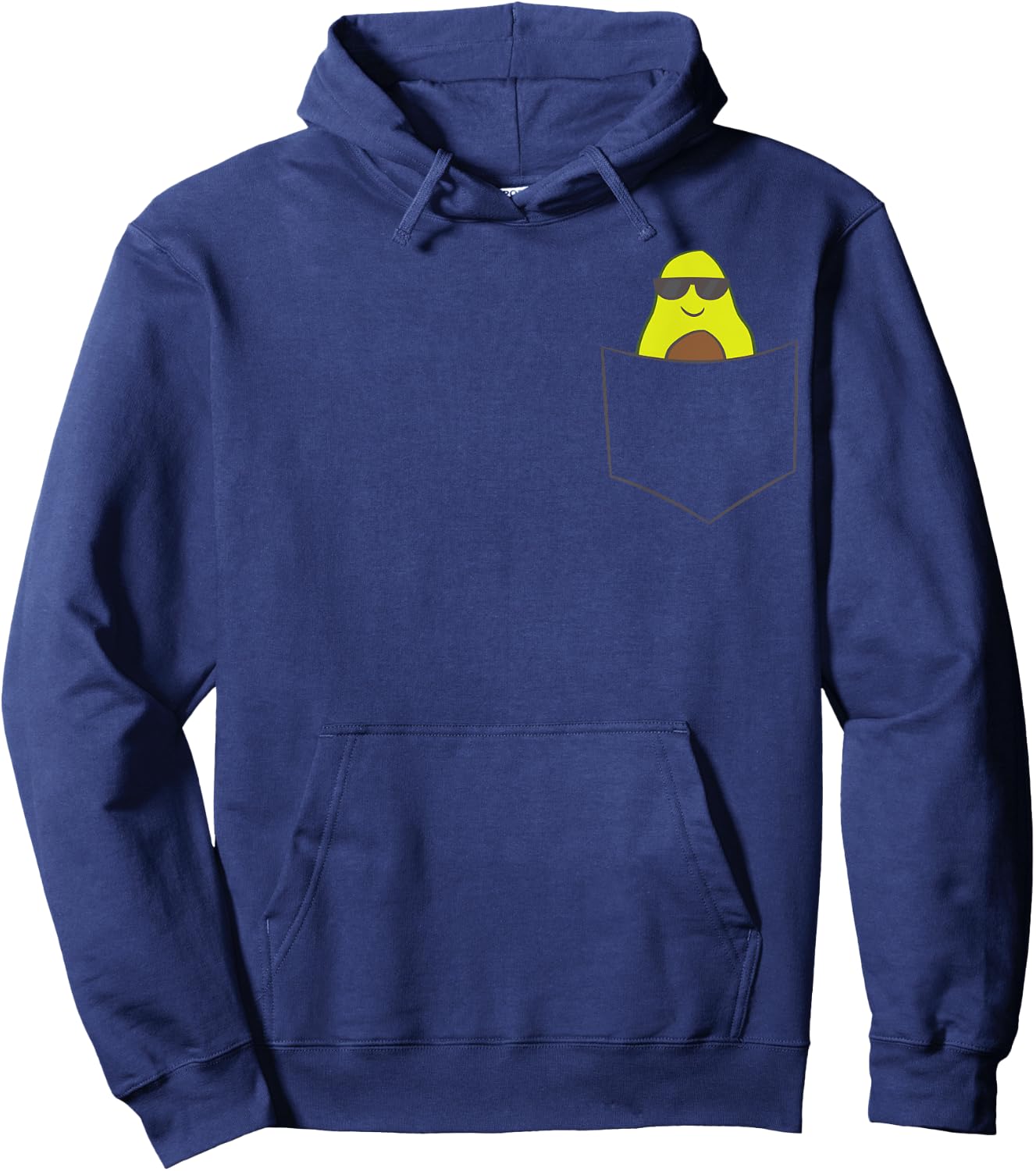 Avocado In A Pocket Vegan Food Pocket Avocado Hoodie - Hoodie | Navy