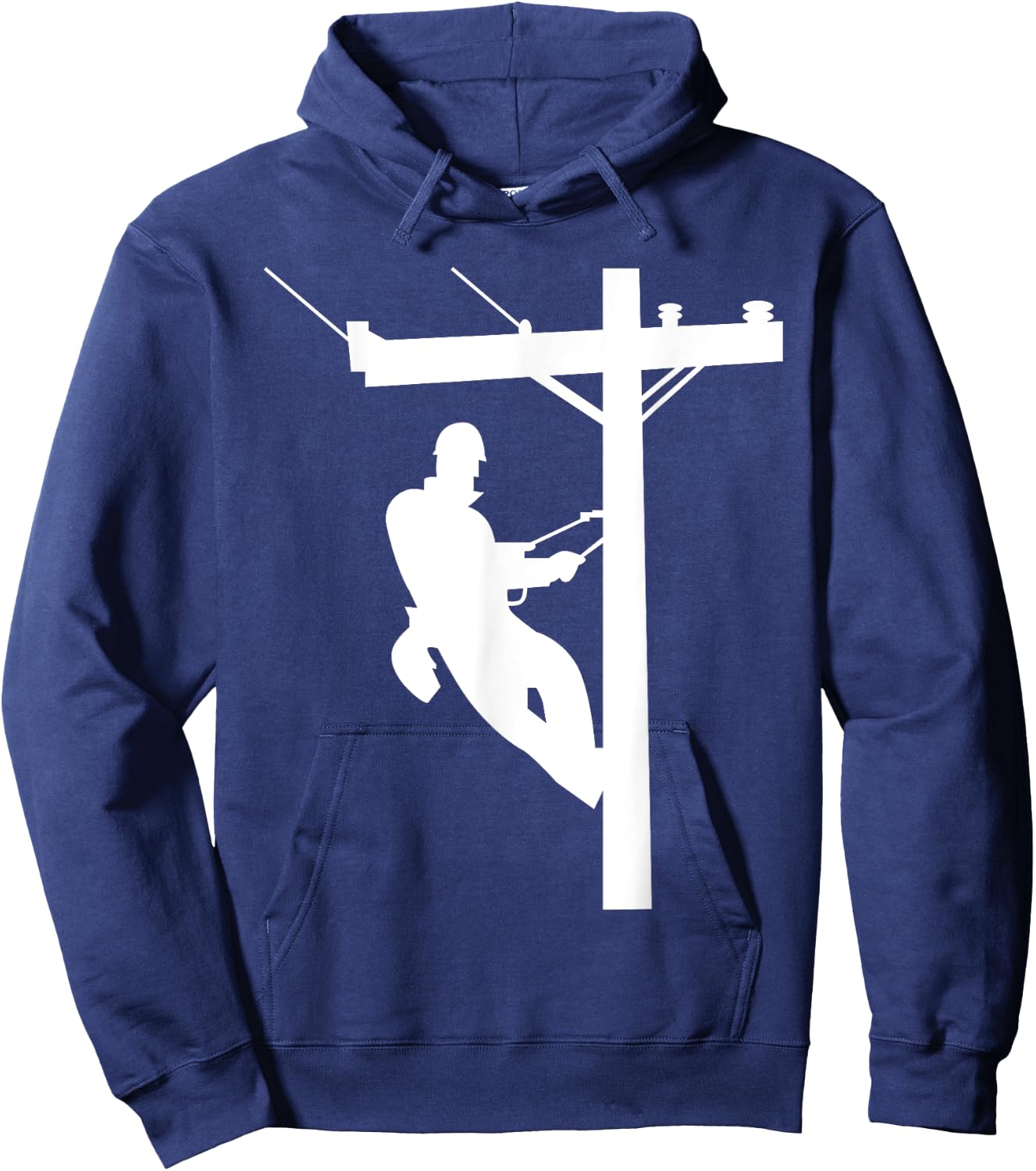 Lineman | Electric Cable Lineman Gift Hoodie - Hoodie | Navy