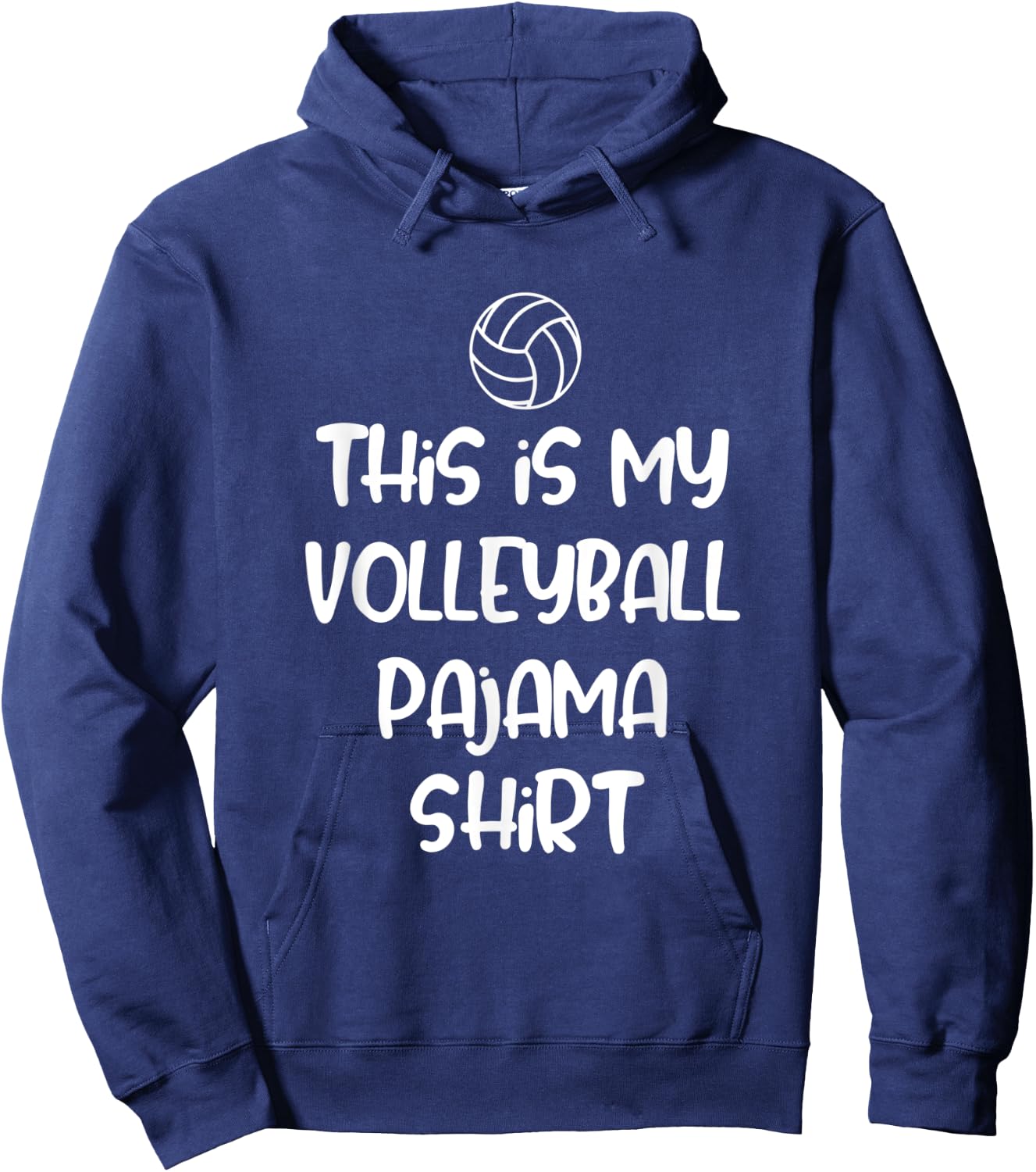 This is My Volleyball Pajama Shirt Hoodie - Hoodie | Navy