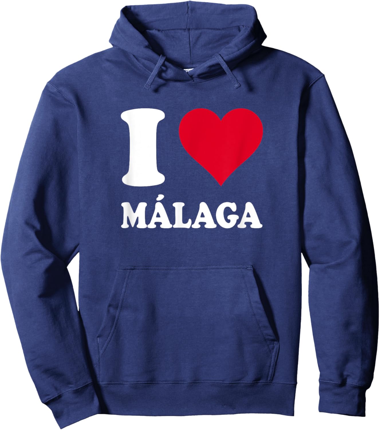 Red Heart I Love Málaga Hoodie - Hoodie | Navy