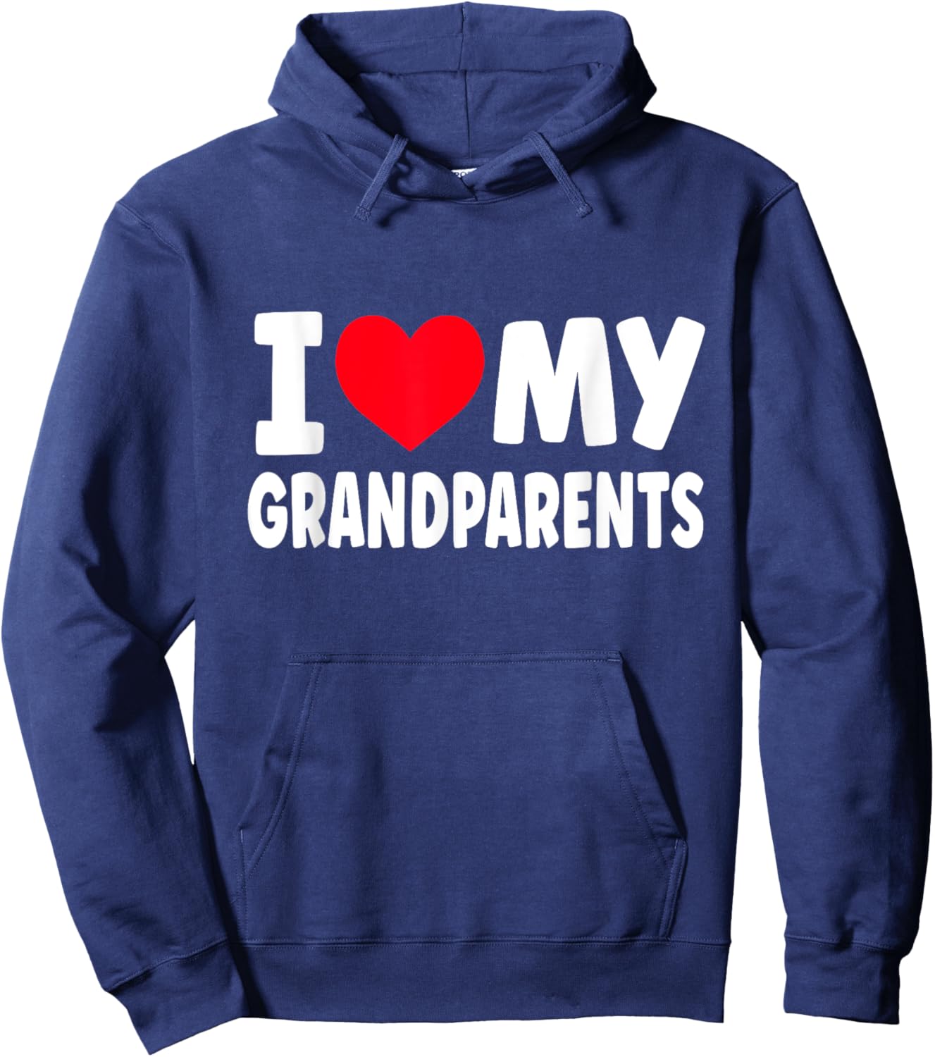 I Love My Grandparents I Heart My Grandparents Hoodie - Hoodie | Navy