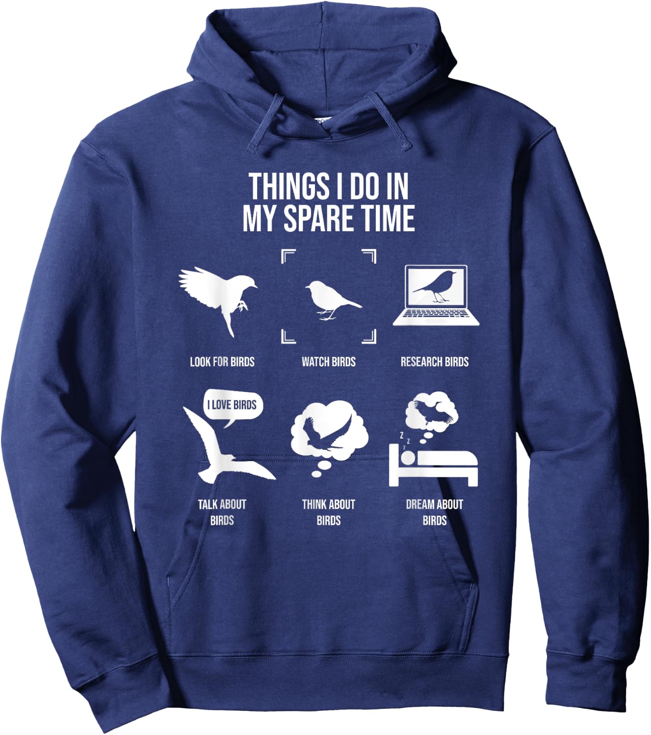 Things I Do In My Spare Time, Bird Watching Hoodie - Hoodie | Navy
