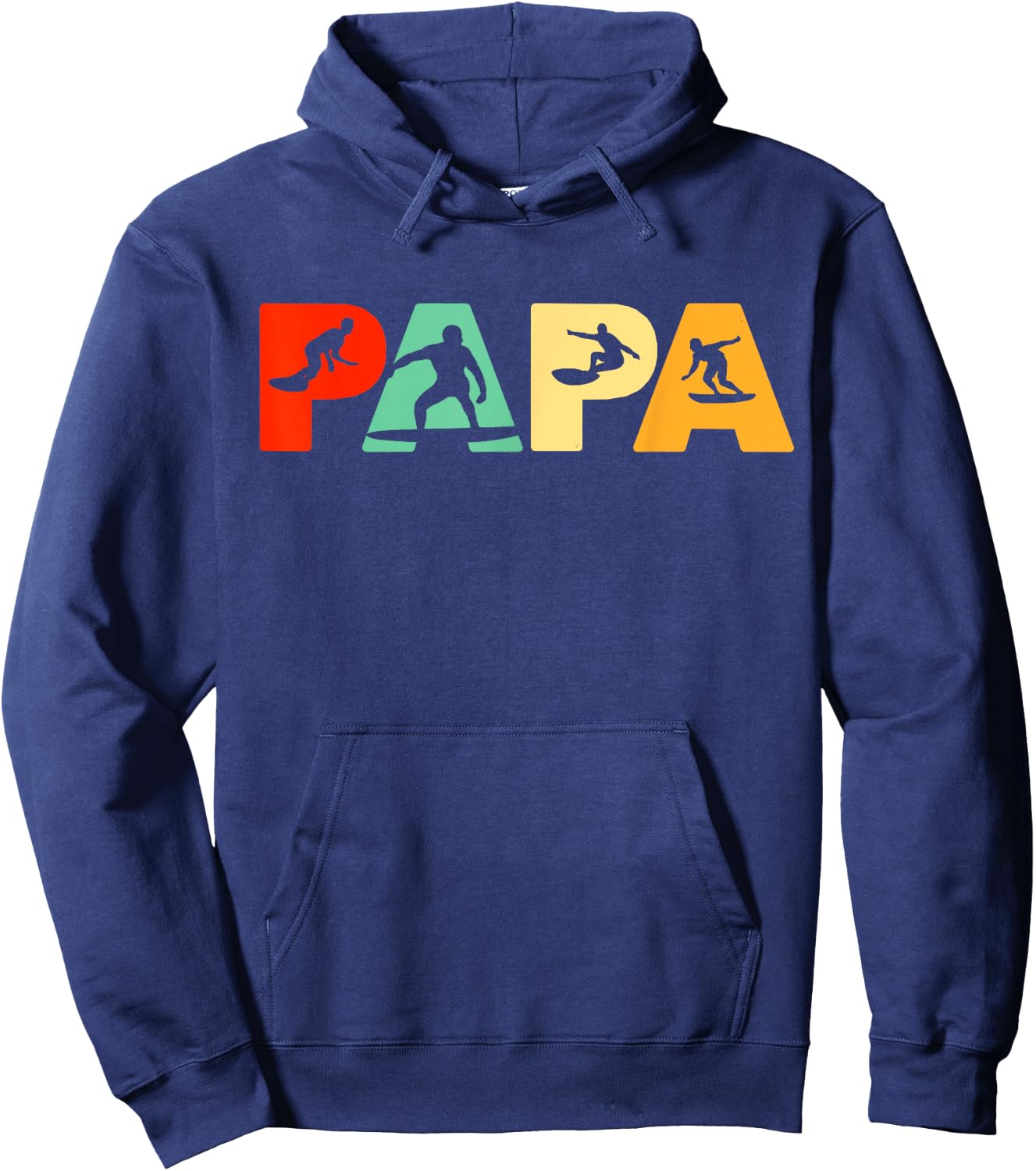 Surf Dad, Retro Dad Surf Father Gift Hoodie - Hoodie | Navy