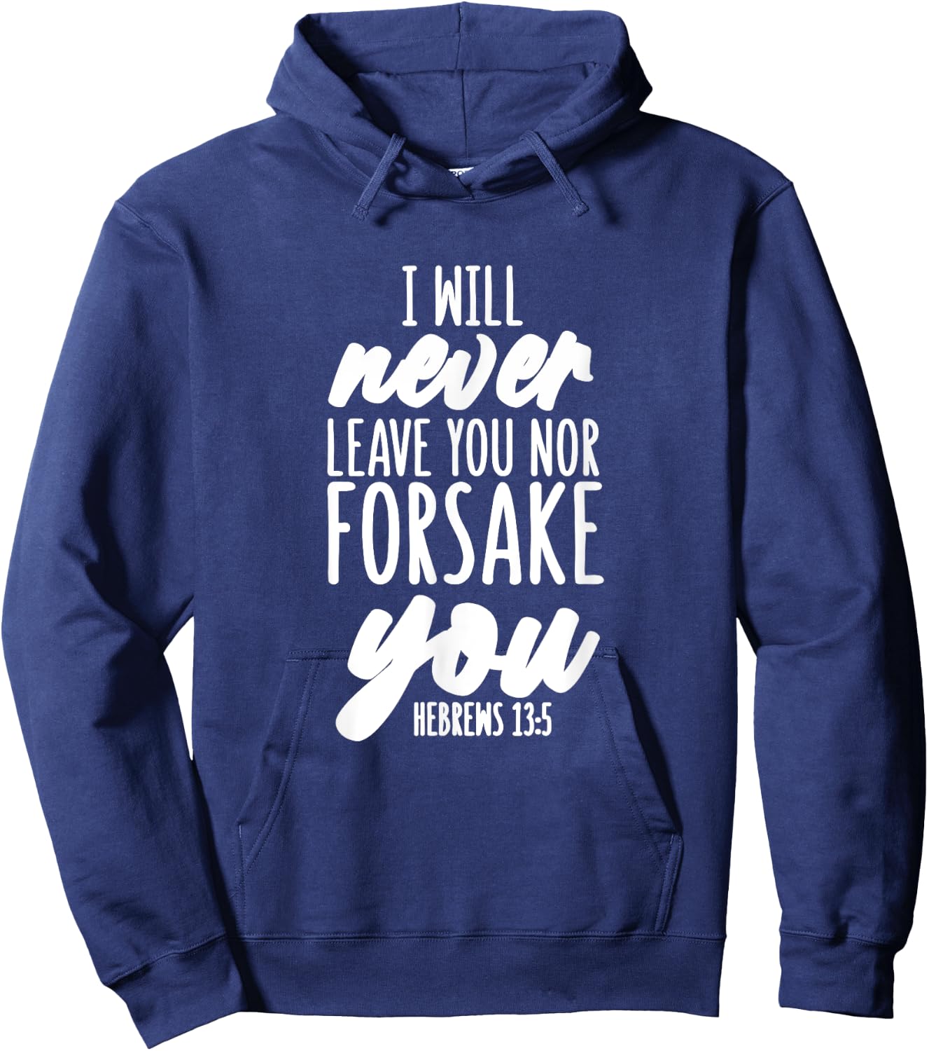 Hebrews 13:5 - Gift & Men, Christian Hoodie - Hoodie | Navy