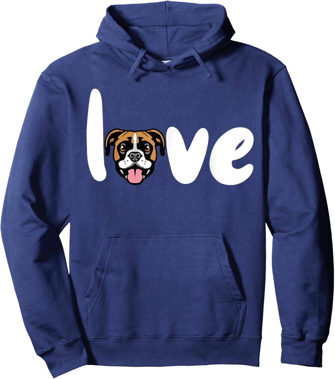 Boxer Love Dog Hoodie - Hoodie | Navy