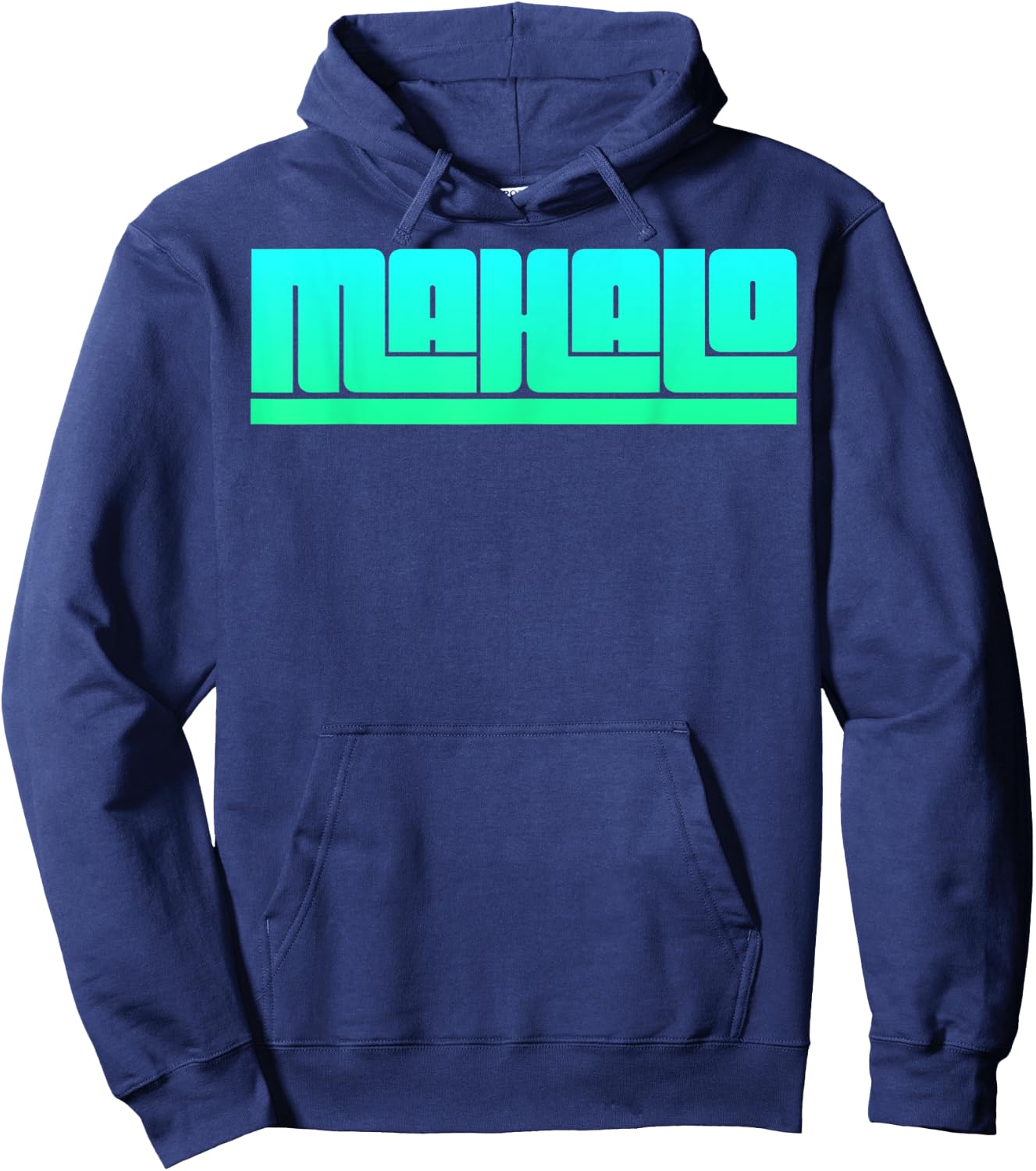 Mahalo - Hawaiian Thank you! Retro Hoodie - Hoodie | Navy
