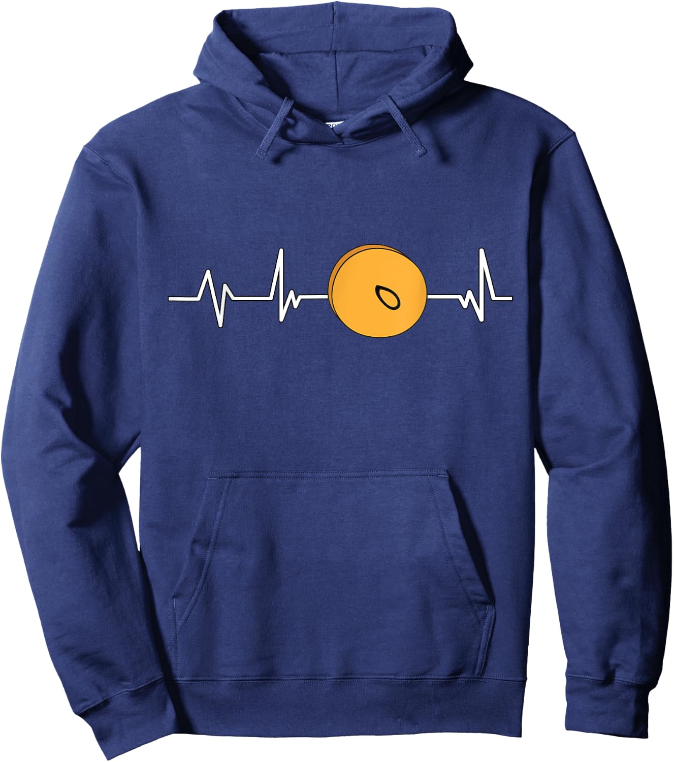 Cymbals Heartbeat EKG Gift Cymbals Hoodie - Hoodie | Navy
